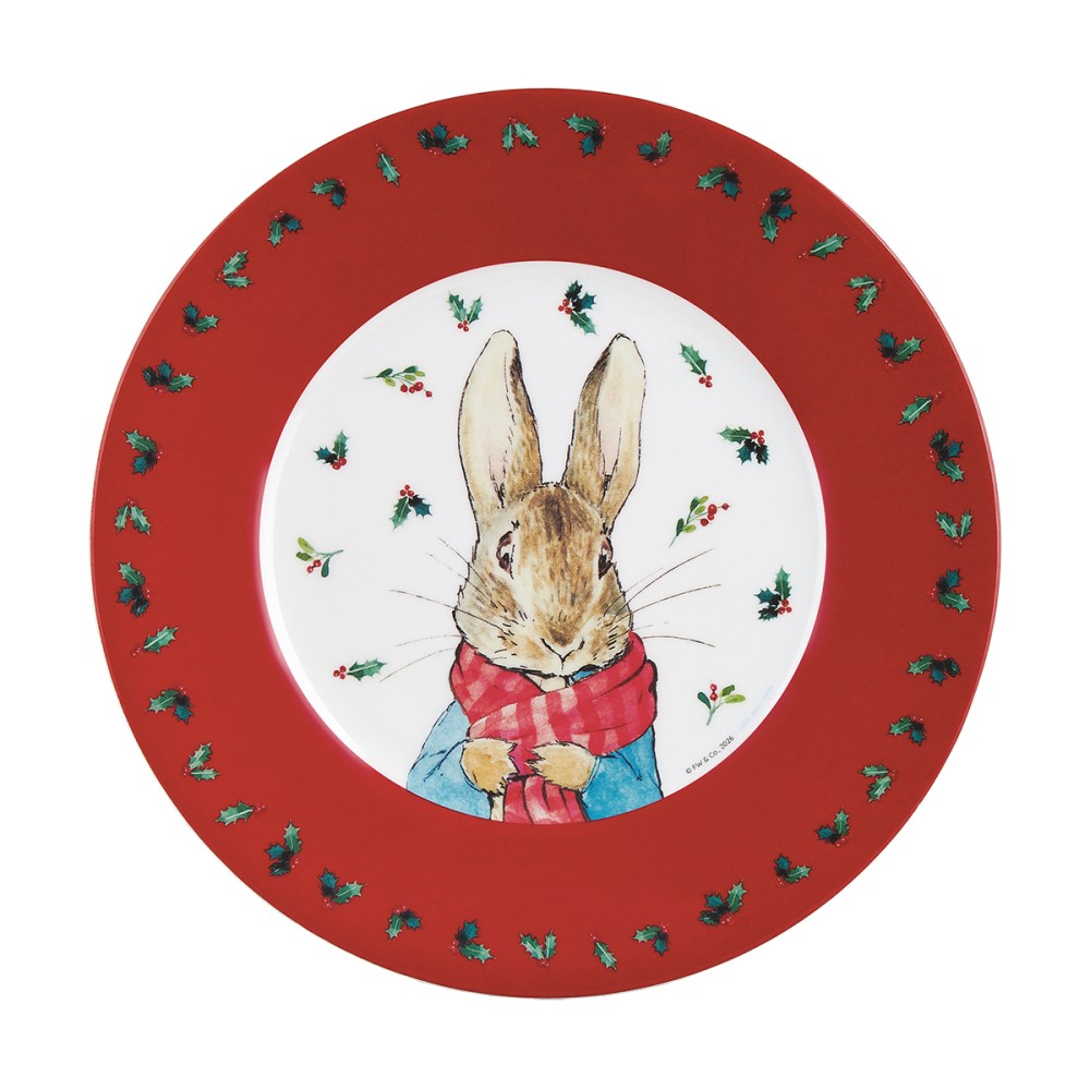 Assiette Pierre Lapin Noël 20 cm, PETIT JOUR