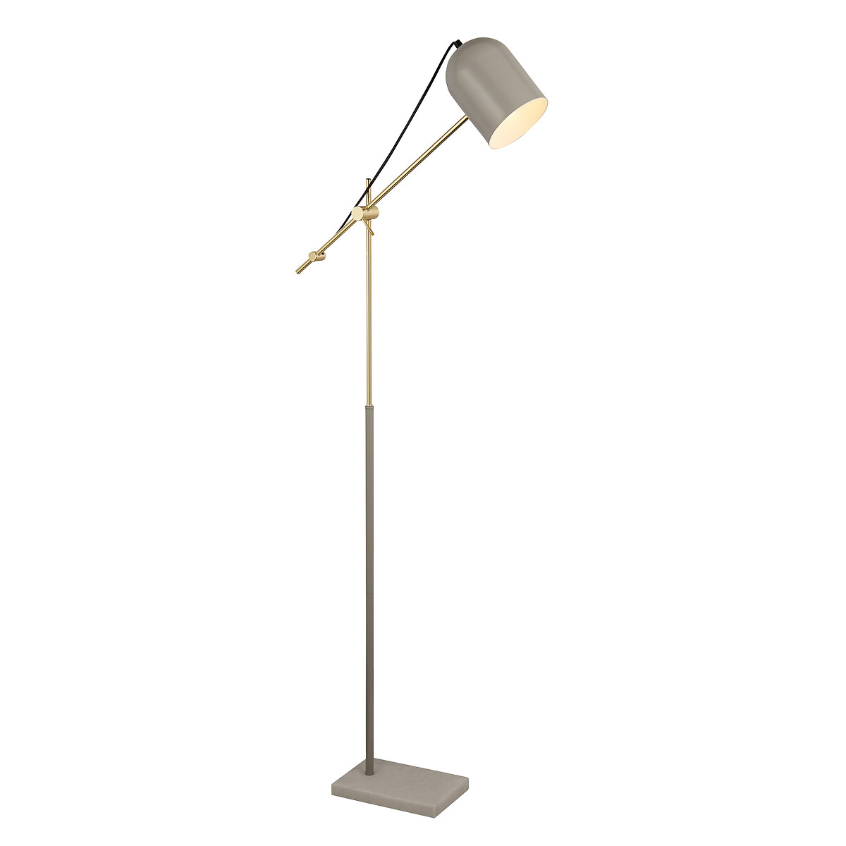Marble Task Floor Lamp Grey, Gold Task Floor Lamp