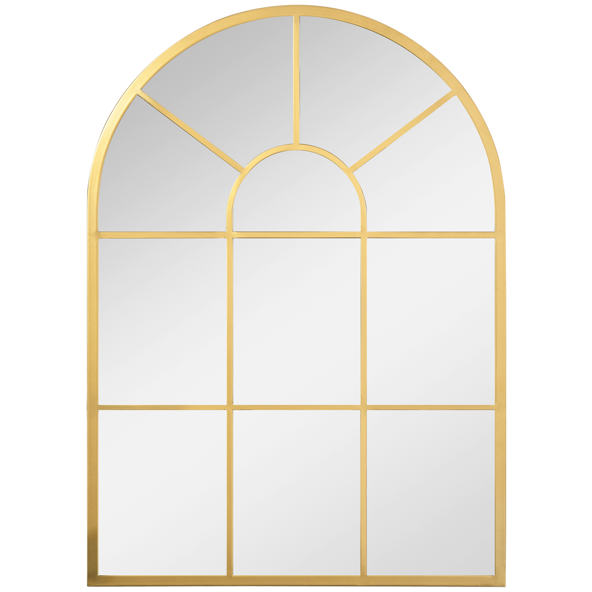 Miroir mural Verre Or, HOMCOM