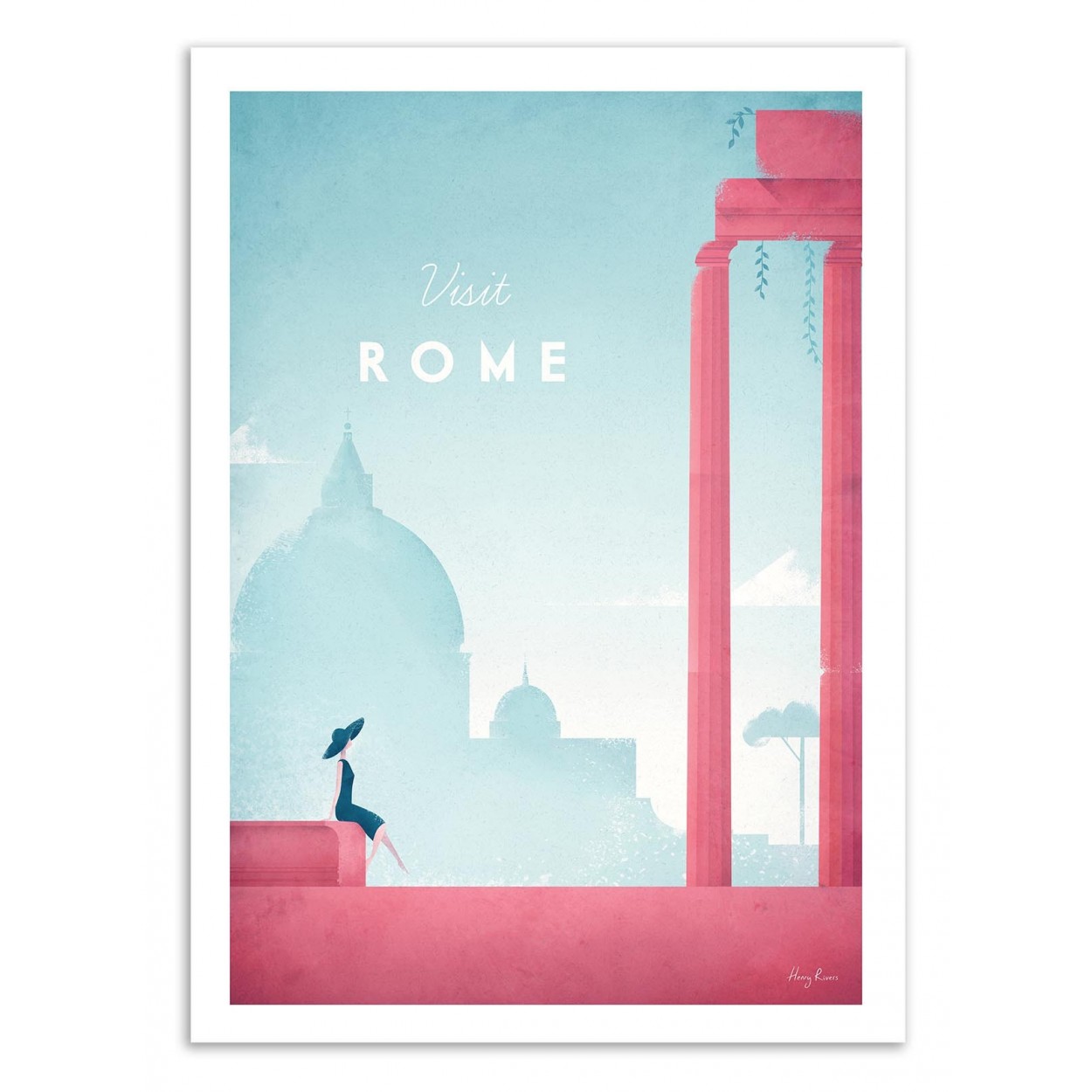 Affiche d'art - Visit Rome - Henry Rivers, WALL EDITIONS
