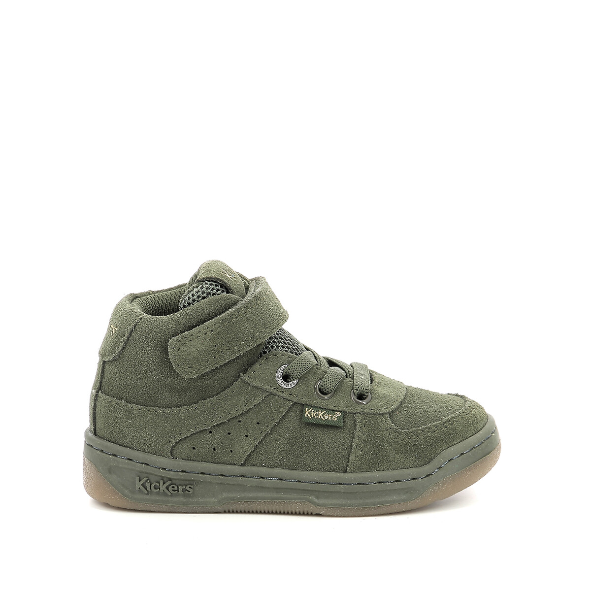 Kids Kickalien Suede High Top Trainers with Touch ’n’ Close Fastening