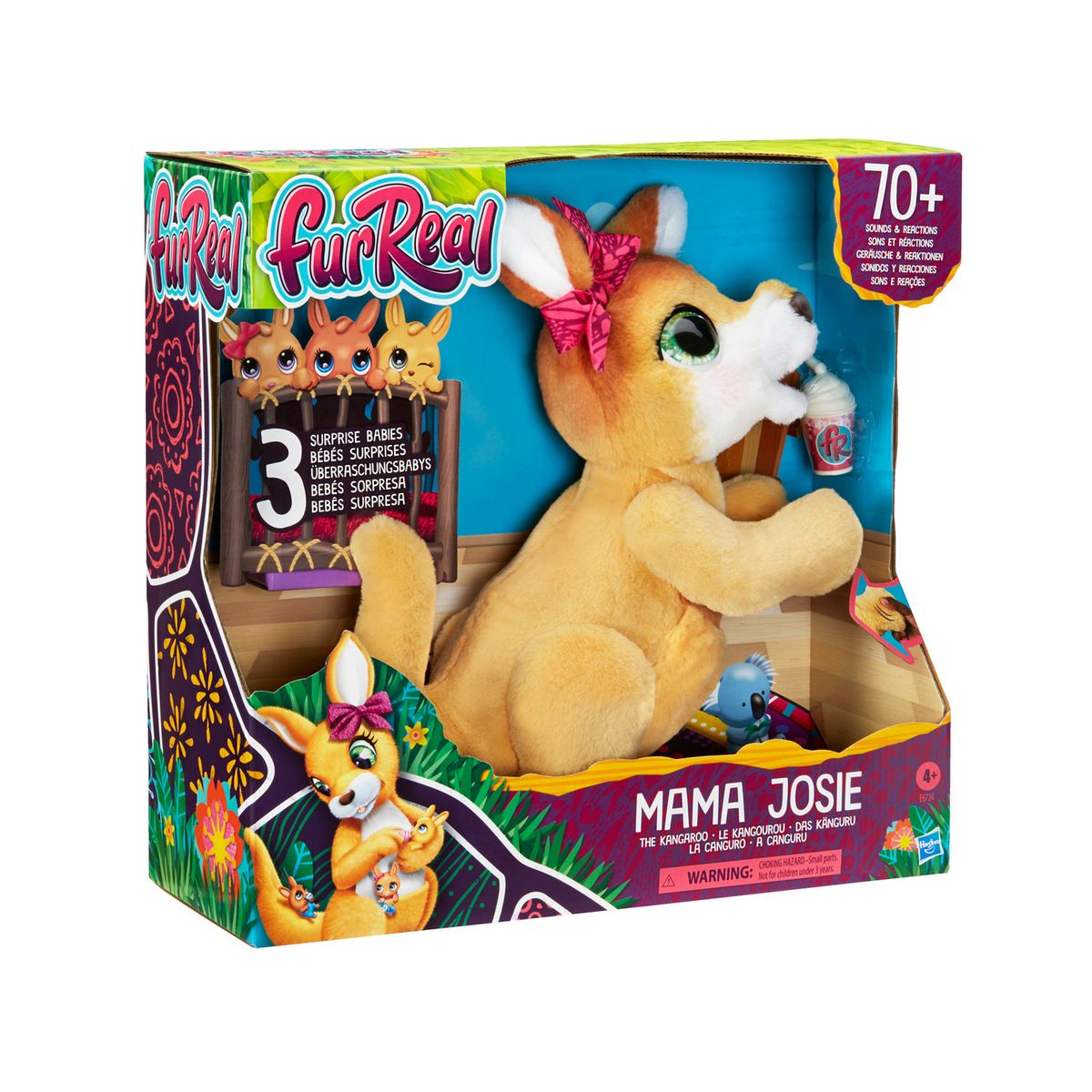 Furreal mama josie - kangourou interactif multicolore Hasbro