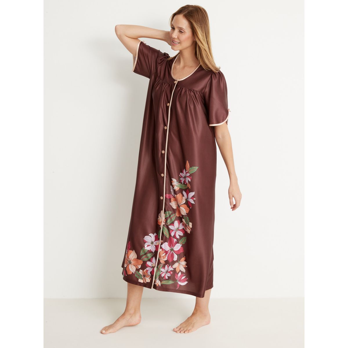 robe de chambre femme boutonnée