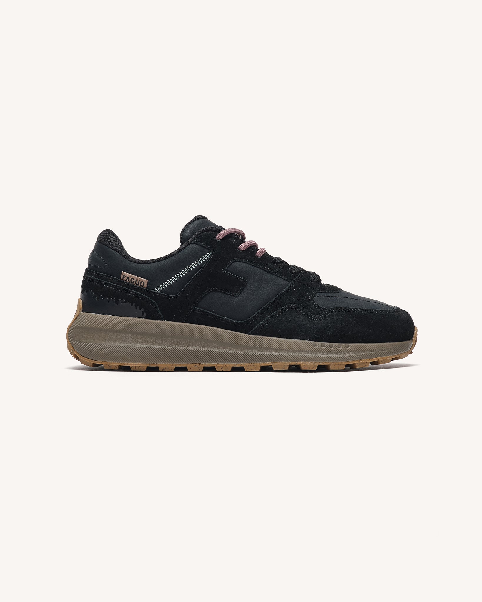 Baskets running en cuir, FAGUO