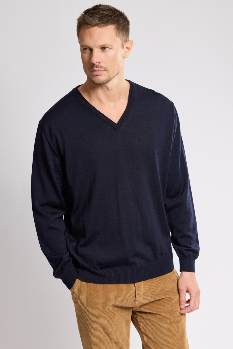 Pull col en V Bérac - laine, GUY DE BERAC