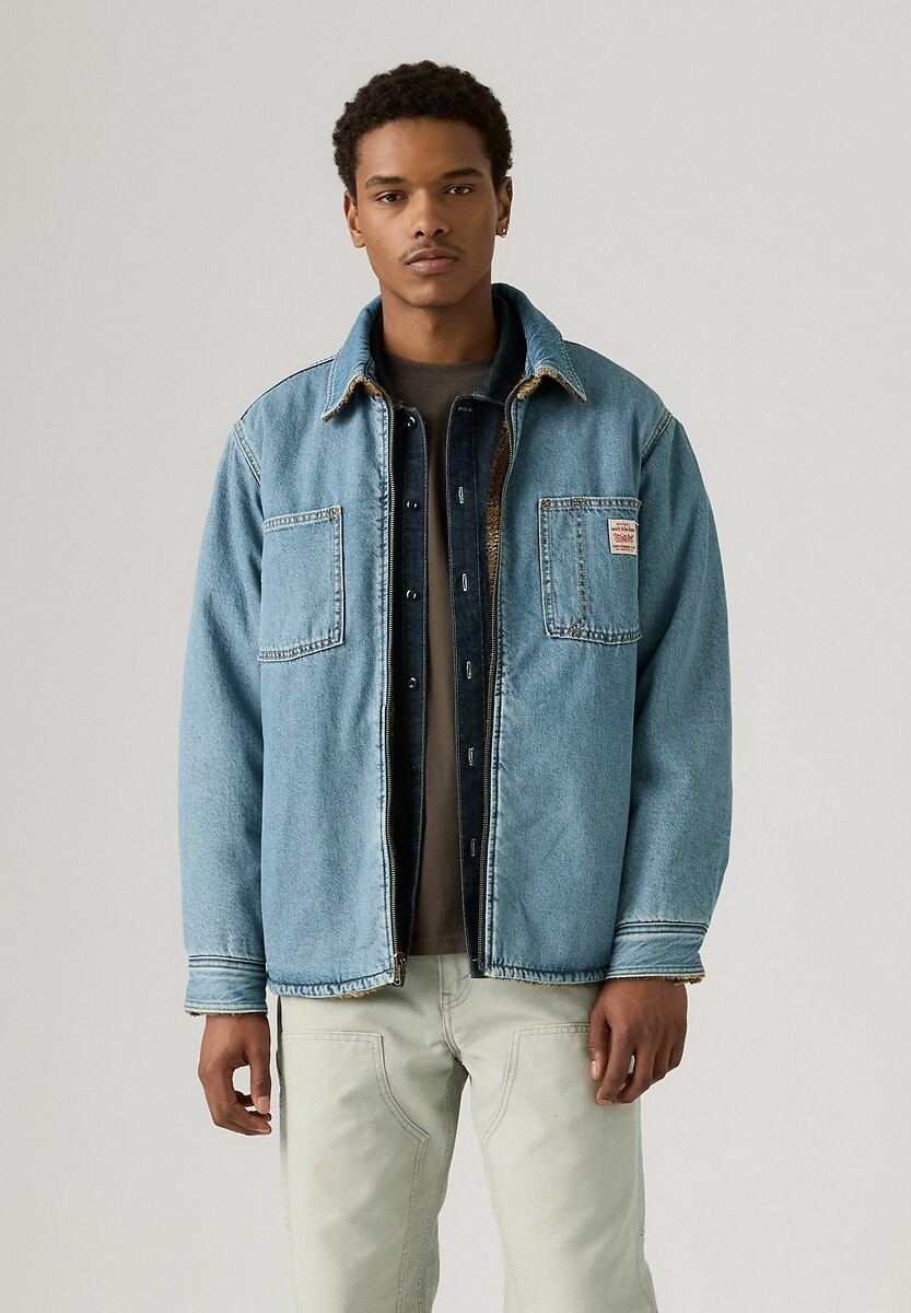 Omkeerbaar jasje in denim en sherpa, LEVI'S