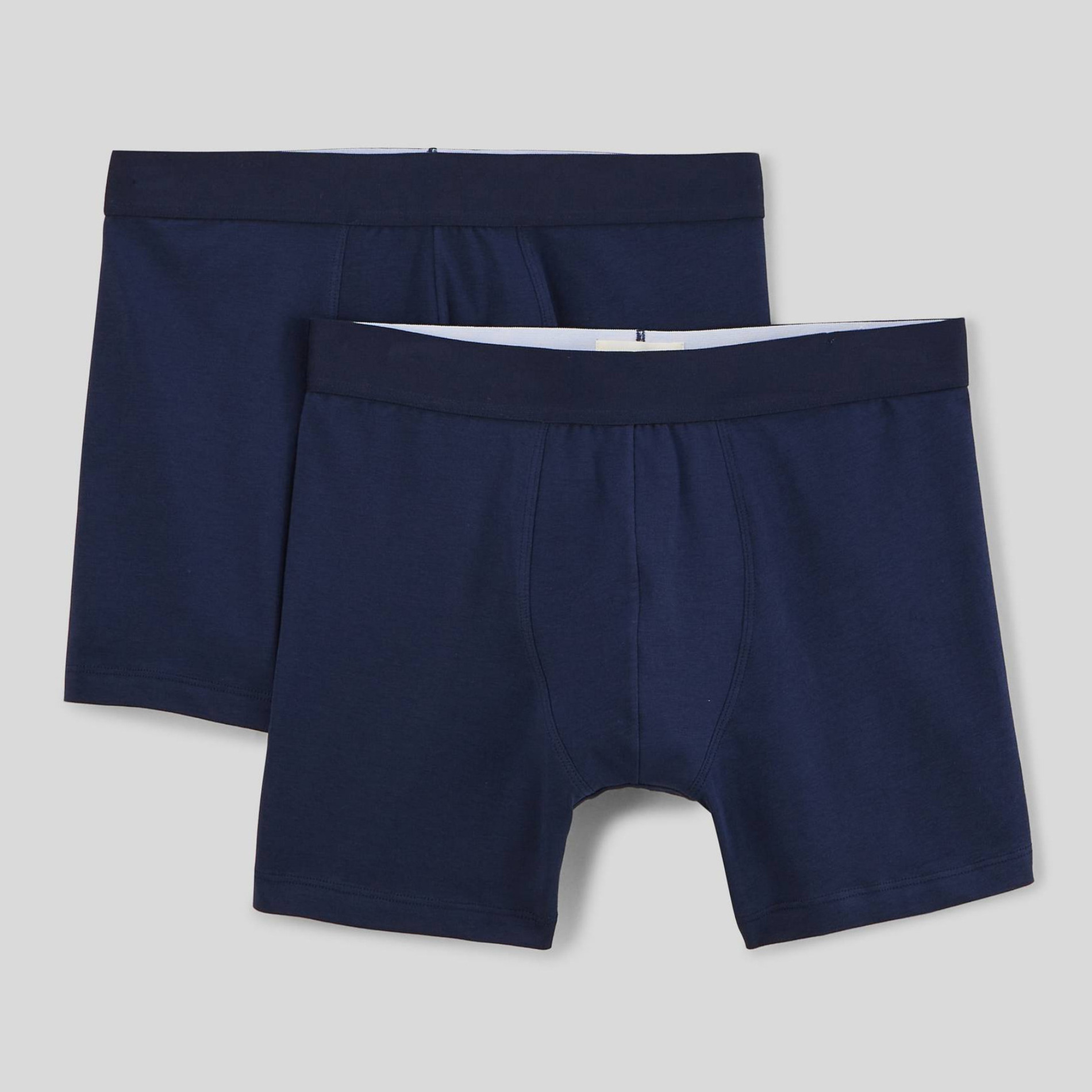 Boxers long premium en coton bio, MONOPRIX