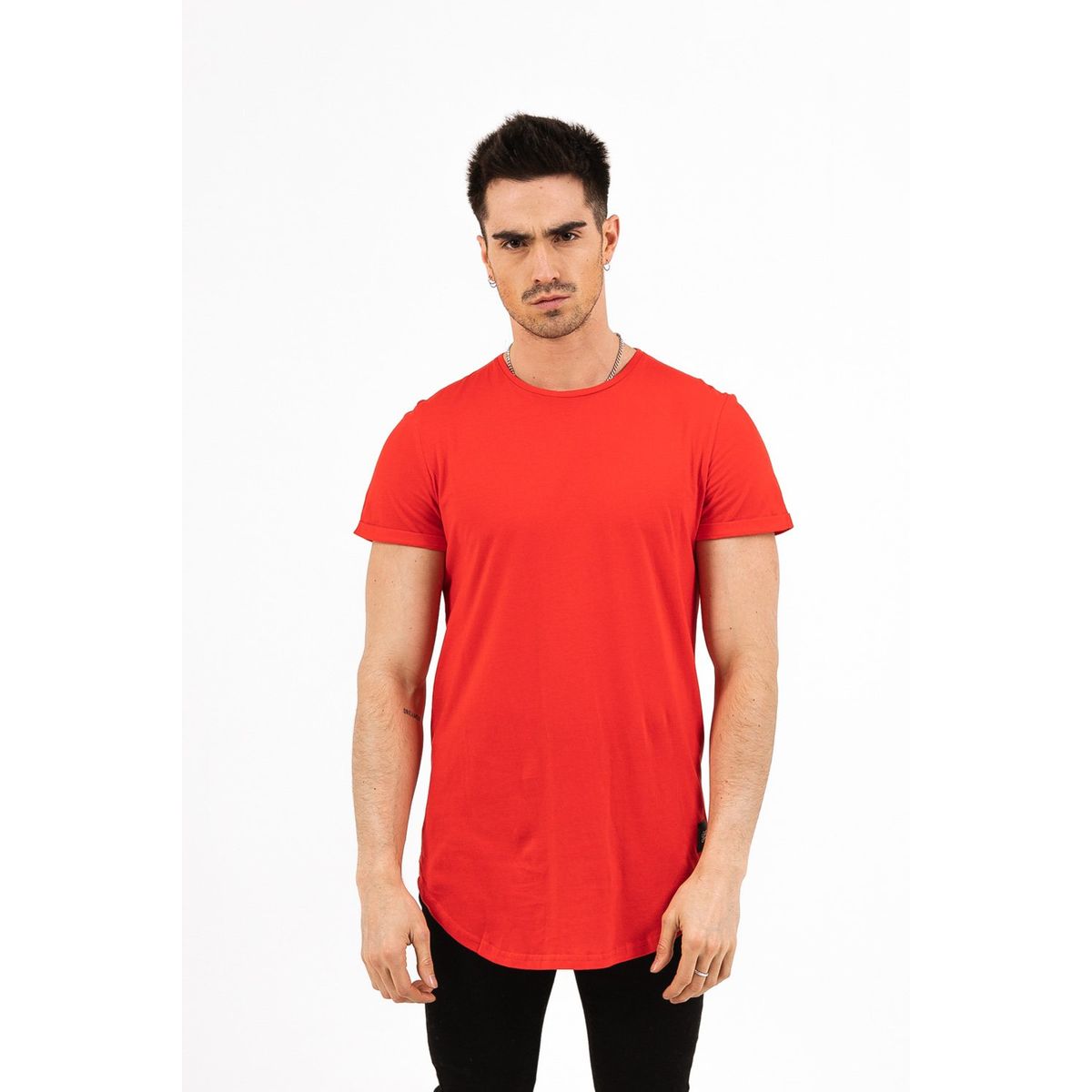 T shirt discount bas arrondi homme