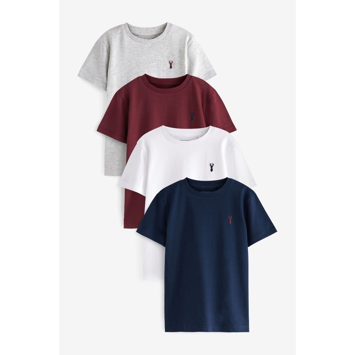 T-Shirts manches courtes col rond, lot de 4, NEXT