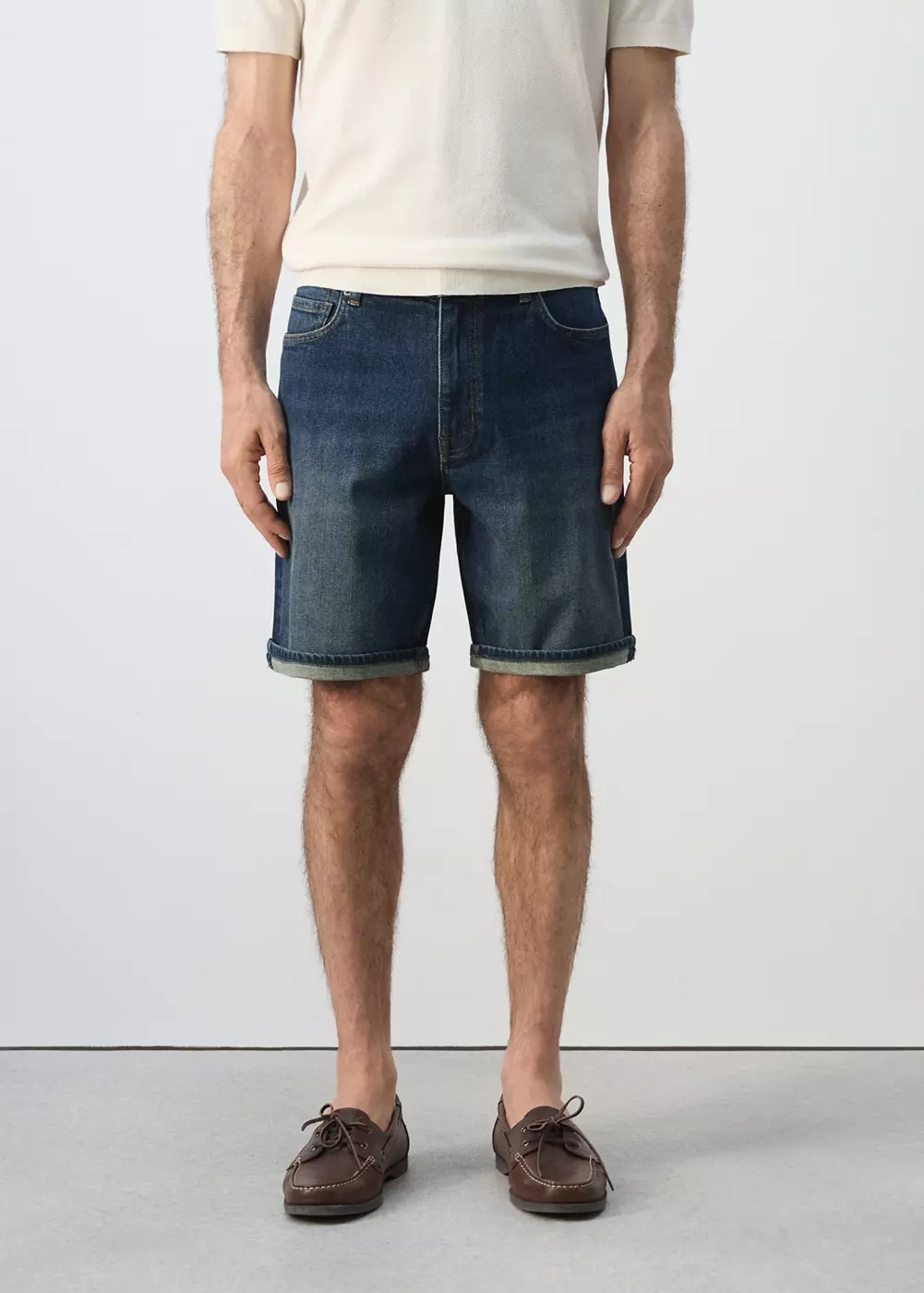 Bermuda en jean slim fit, MANGO MAN