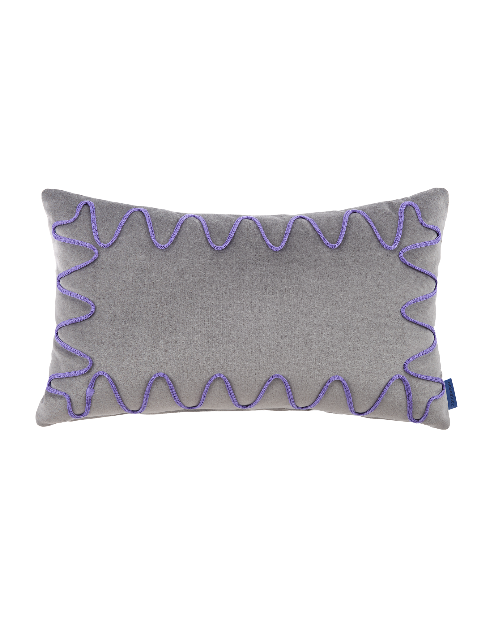 Coussin brodé Rita Eco-velours, NOBODINOZ