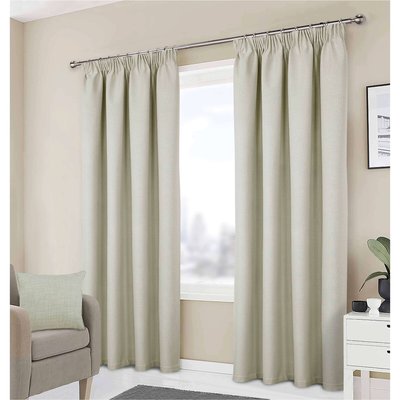 Textured Pencil Pleat Blackout Curtains SO'HOME