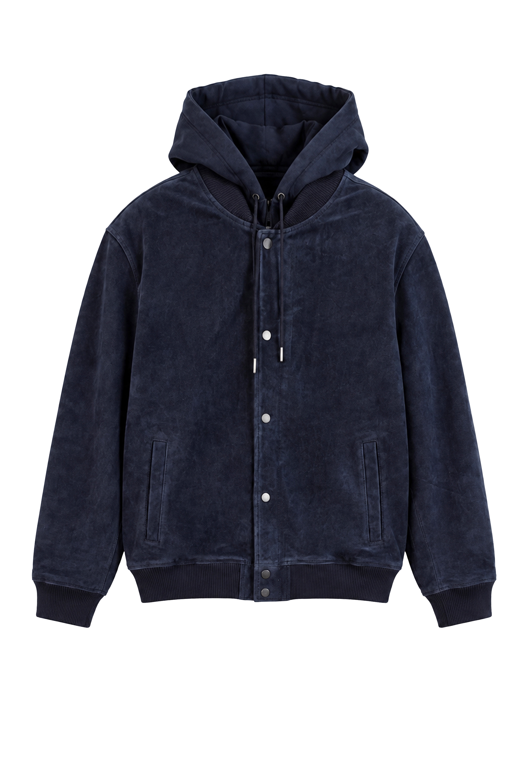 Blouson cuir velours capuche amovible, IKKS