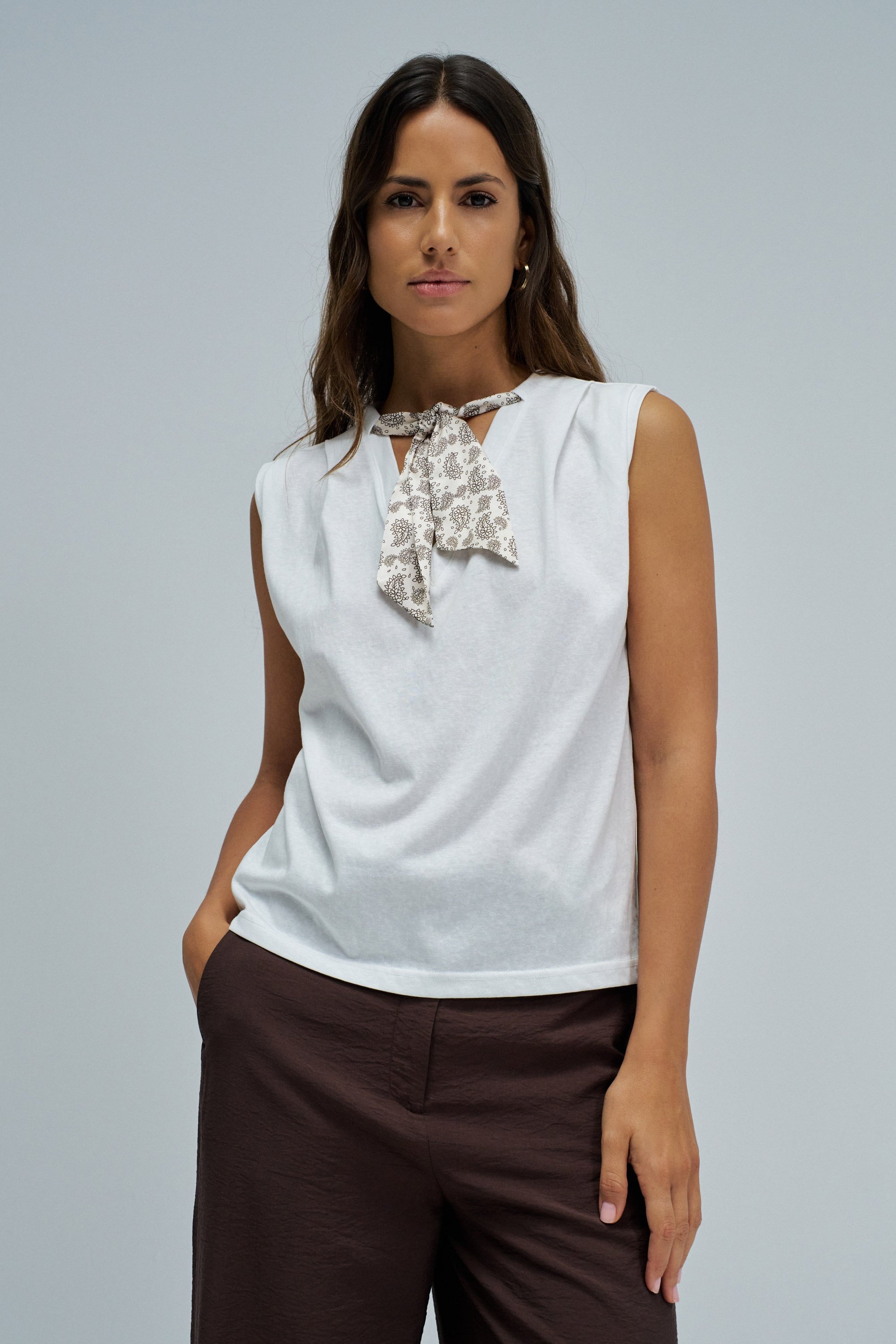 T-SHIRT AVEC FOULARD, SALSA JEANS