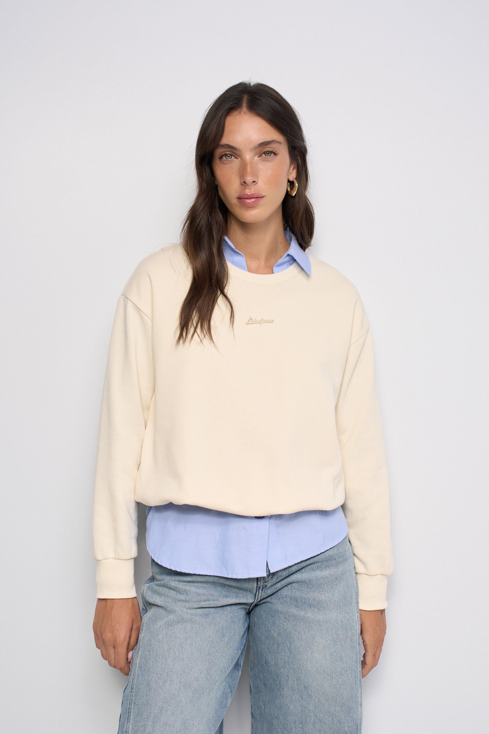 SWEAT À EFFET BLOUSANT, SALSA JEANS