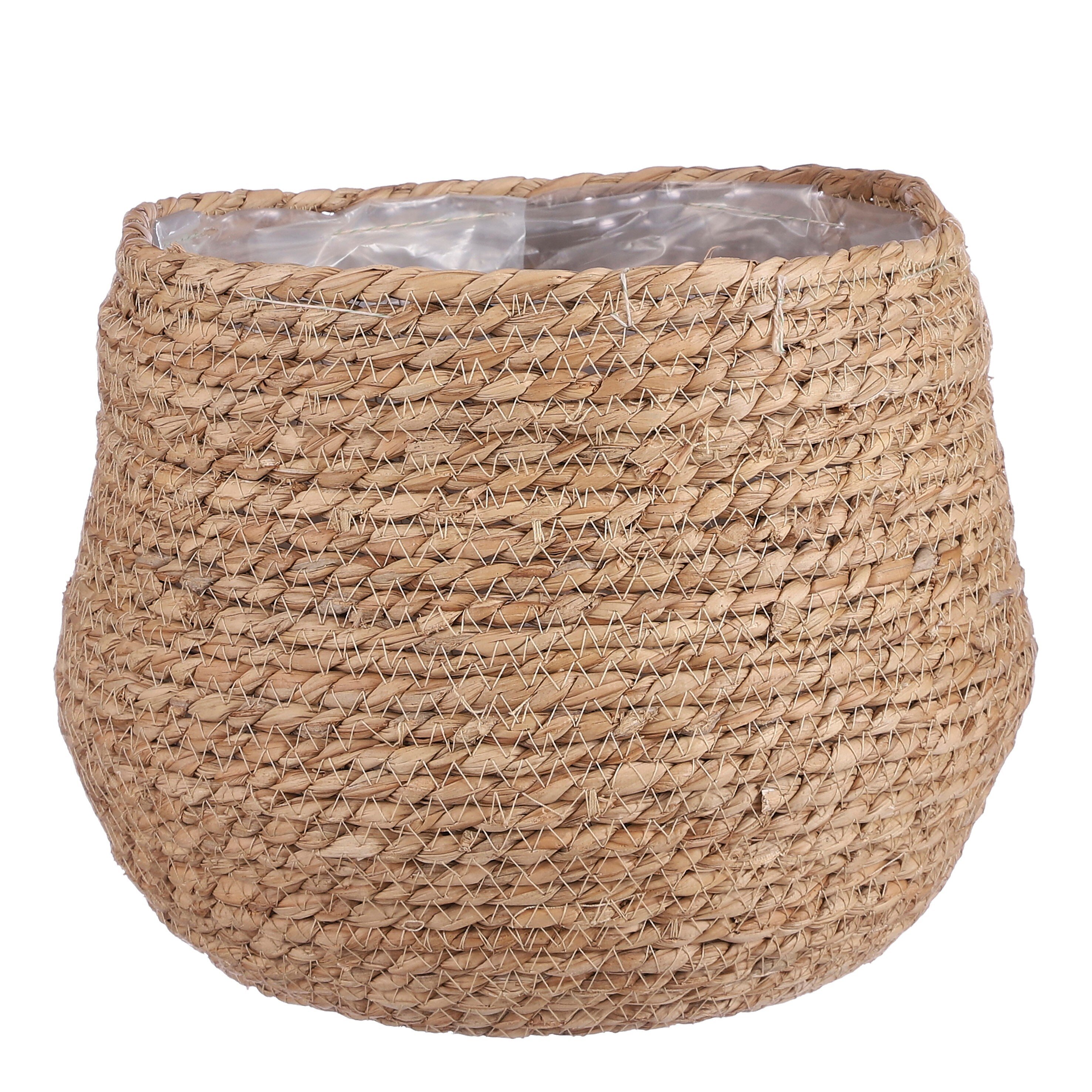 Panier à plantes en jonc de mer tressé Ø26 cm JORCK, MICA DECORATIONS