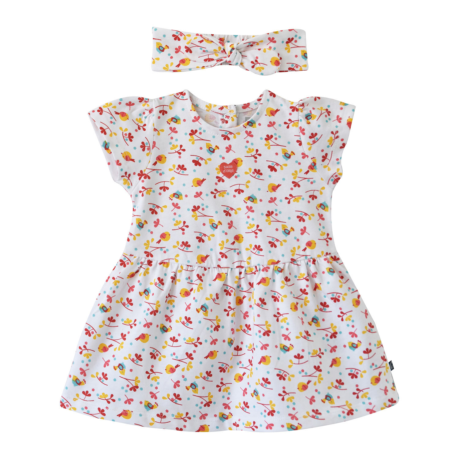 Robe bebe + bandeau elena, SUCRE D'ORGE