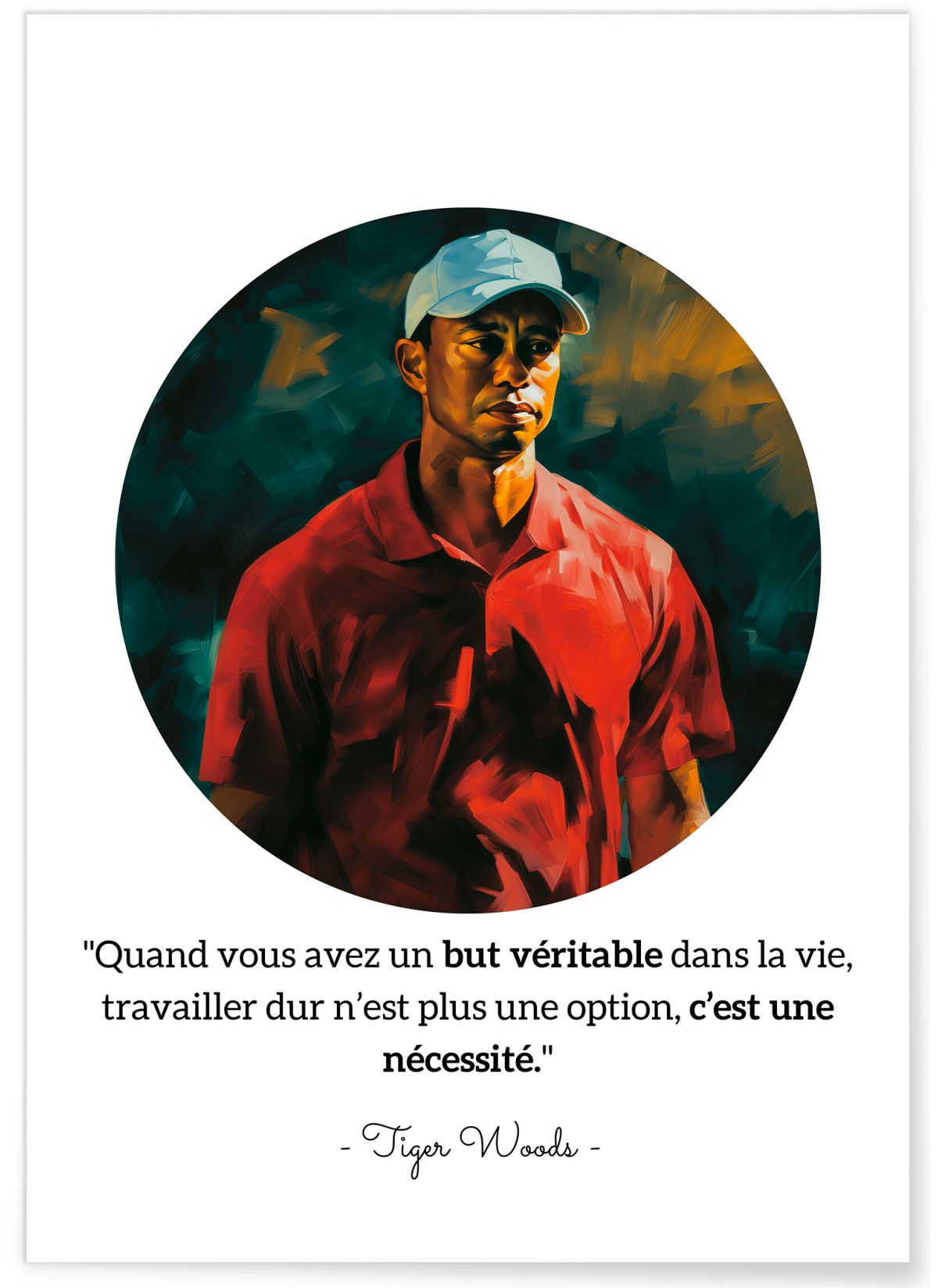 Affiche Tiger Woods : 'Quand vous avez un but...', L'AFFICHERIE
