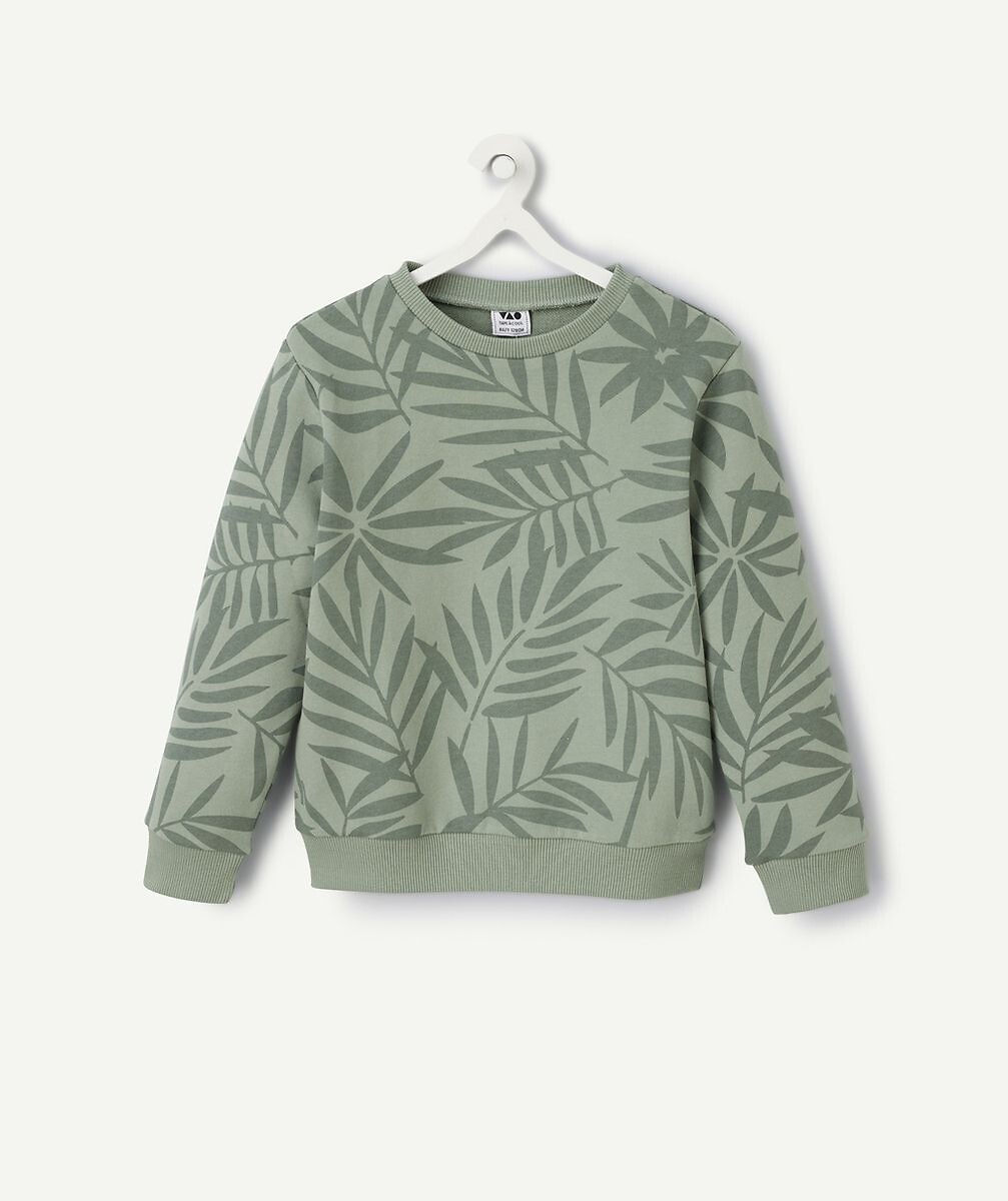 Bedrukte sweater met ronde hals, in molton