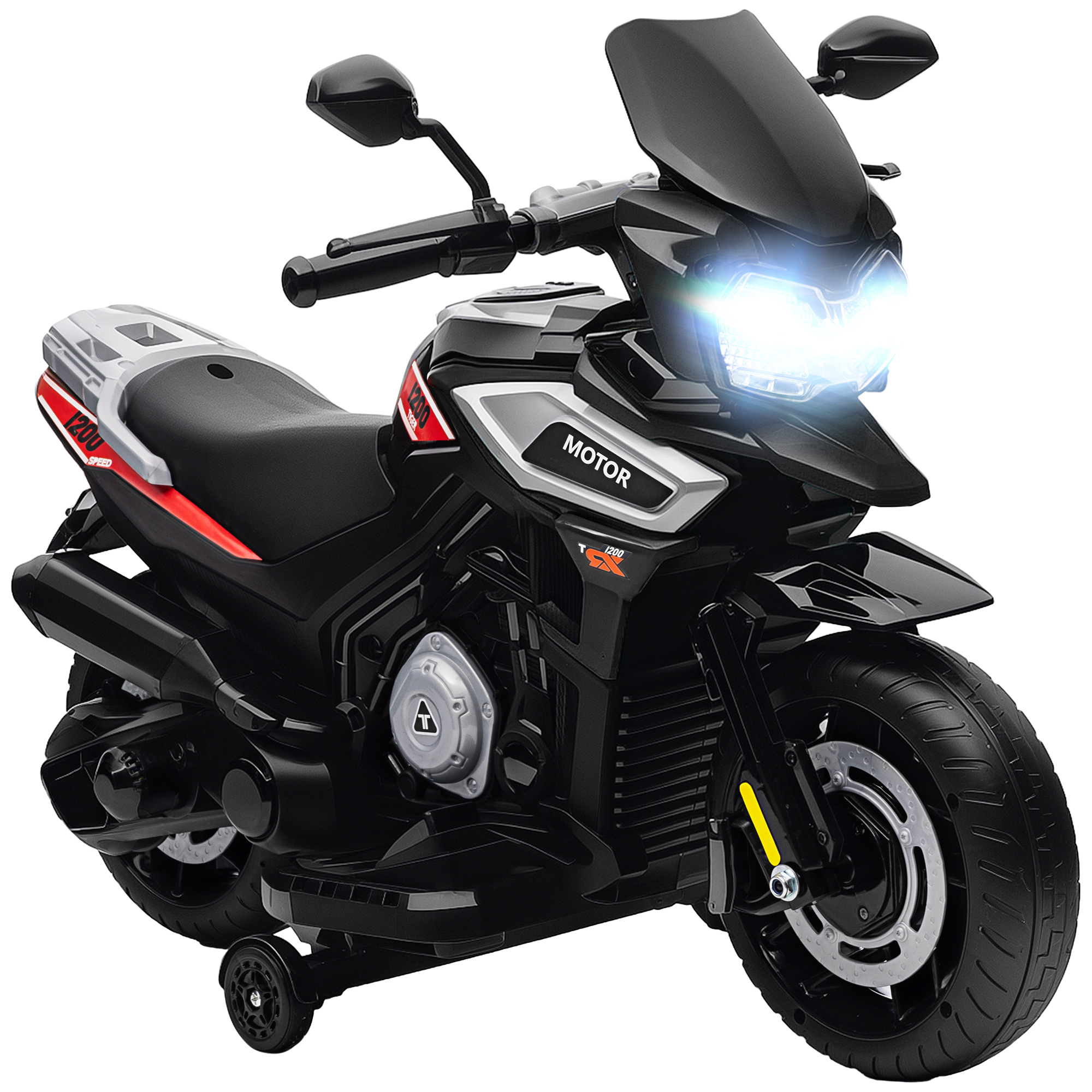 Moto électrique à conducteur assis PP Noir, AIYAPLAY