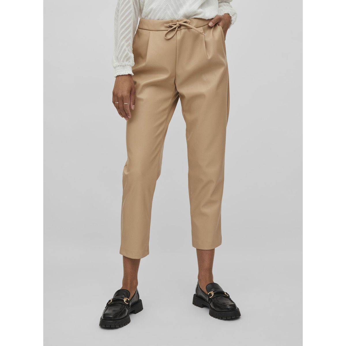 Pantalon shop enduit beige