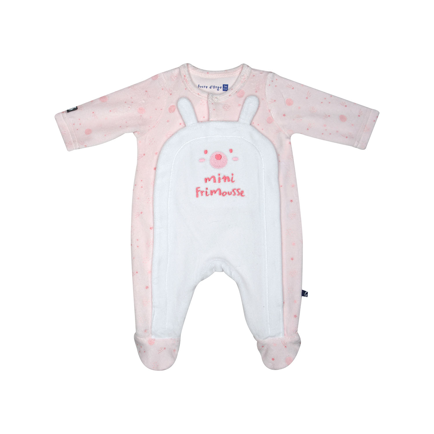 Dors bien ninette velours rase ouverture devant naissance, SUCRE D'ORGE