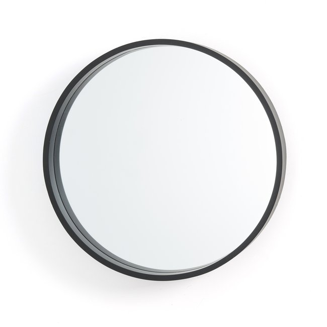 Ronde spiegel, zwart Ø35 cm, Alaria <span itemprop=