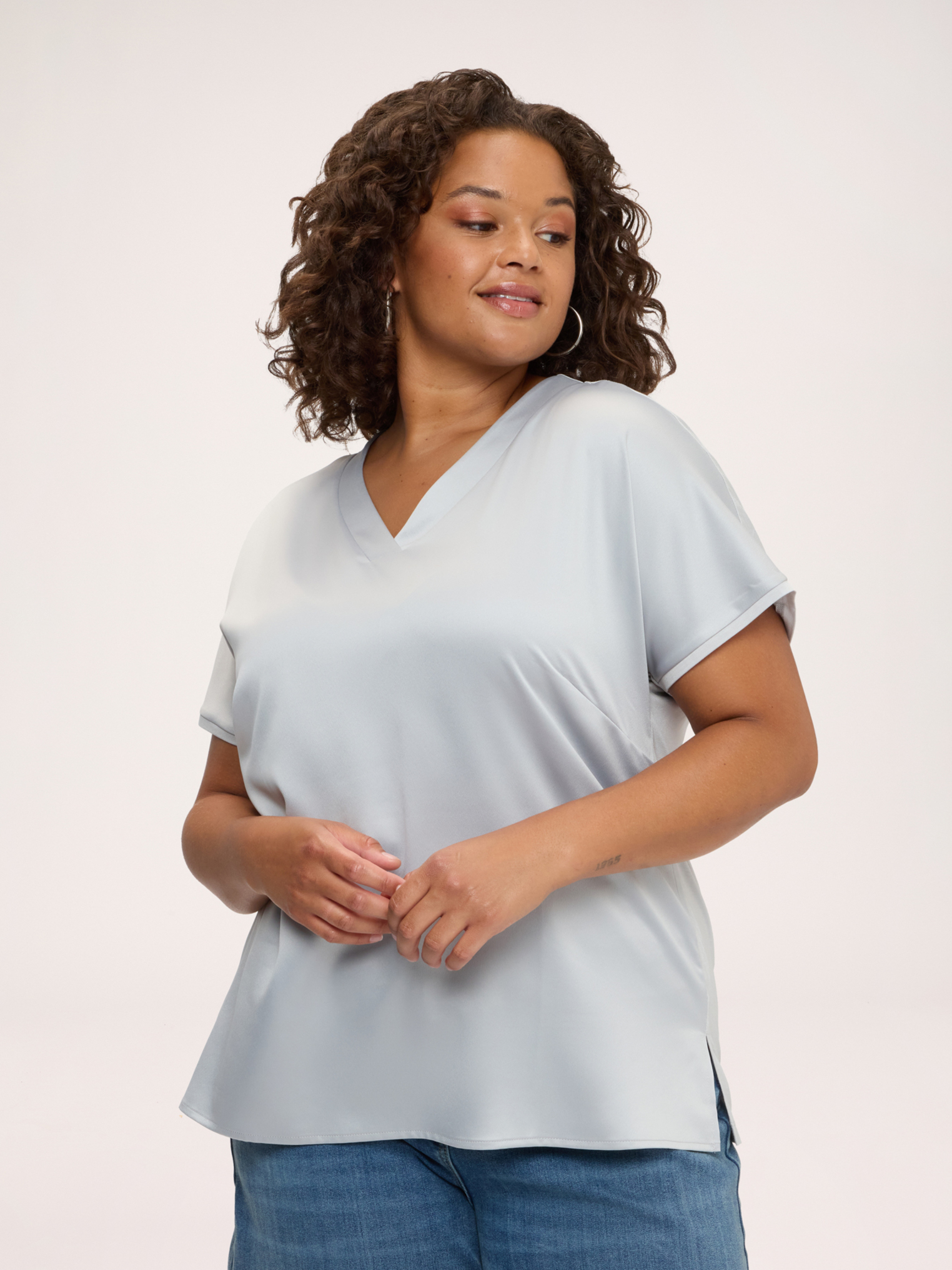 T-shirt bimatière, FIORELLA RUBINO