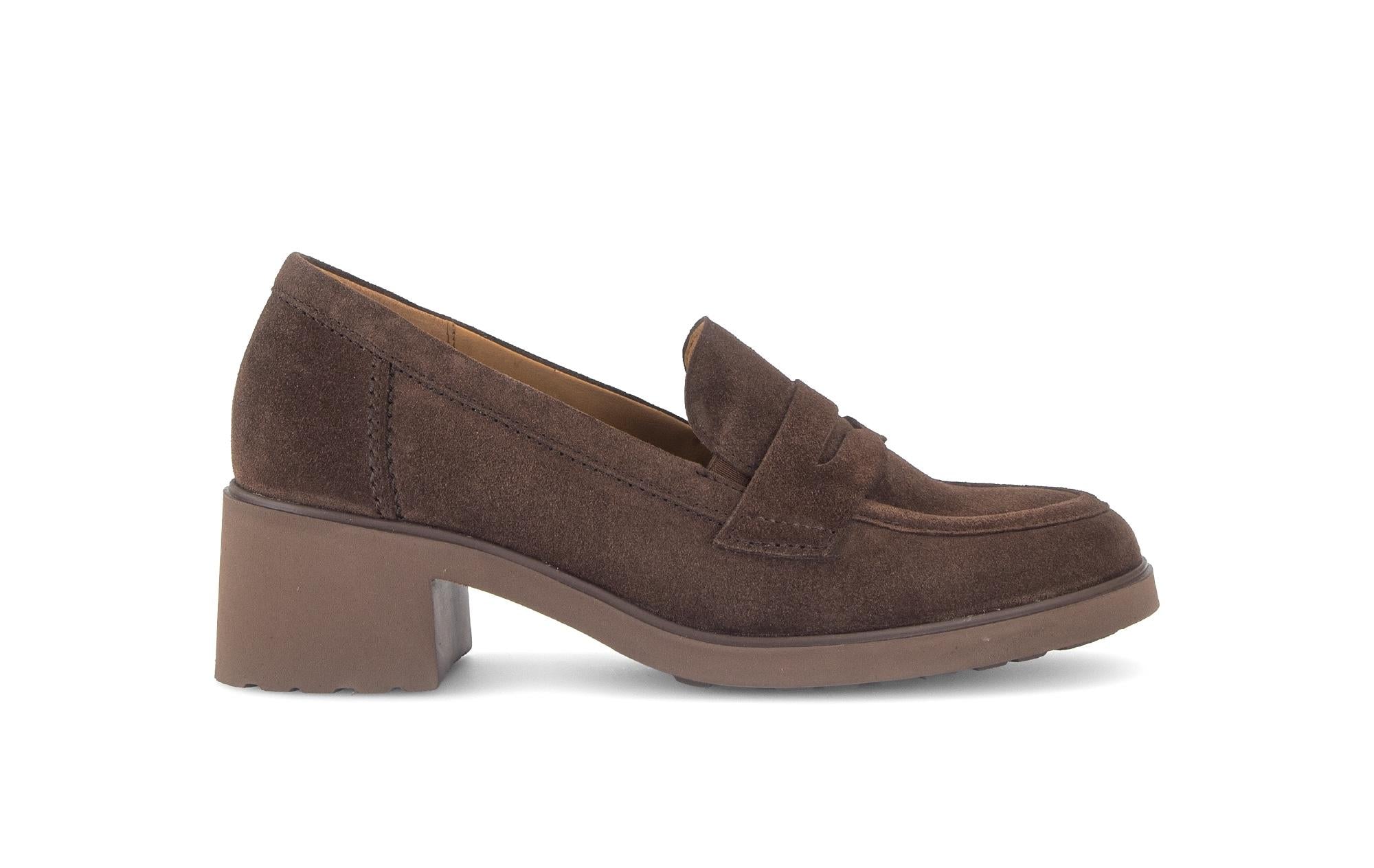 Mocassins en cuir à talon décroché, GABOR