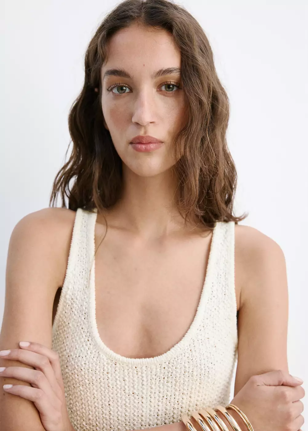 Combinaison tissu combiné ceinture, MANGO