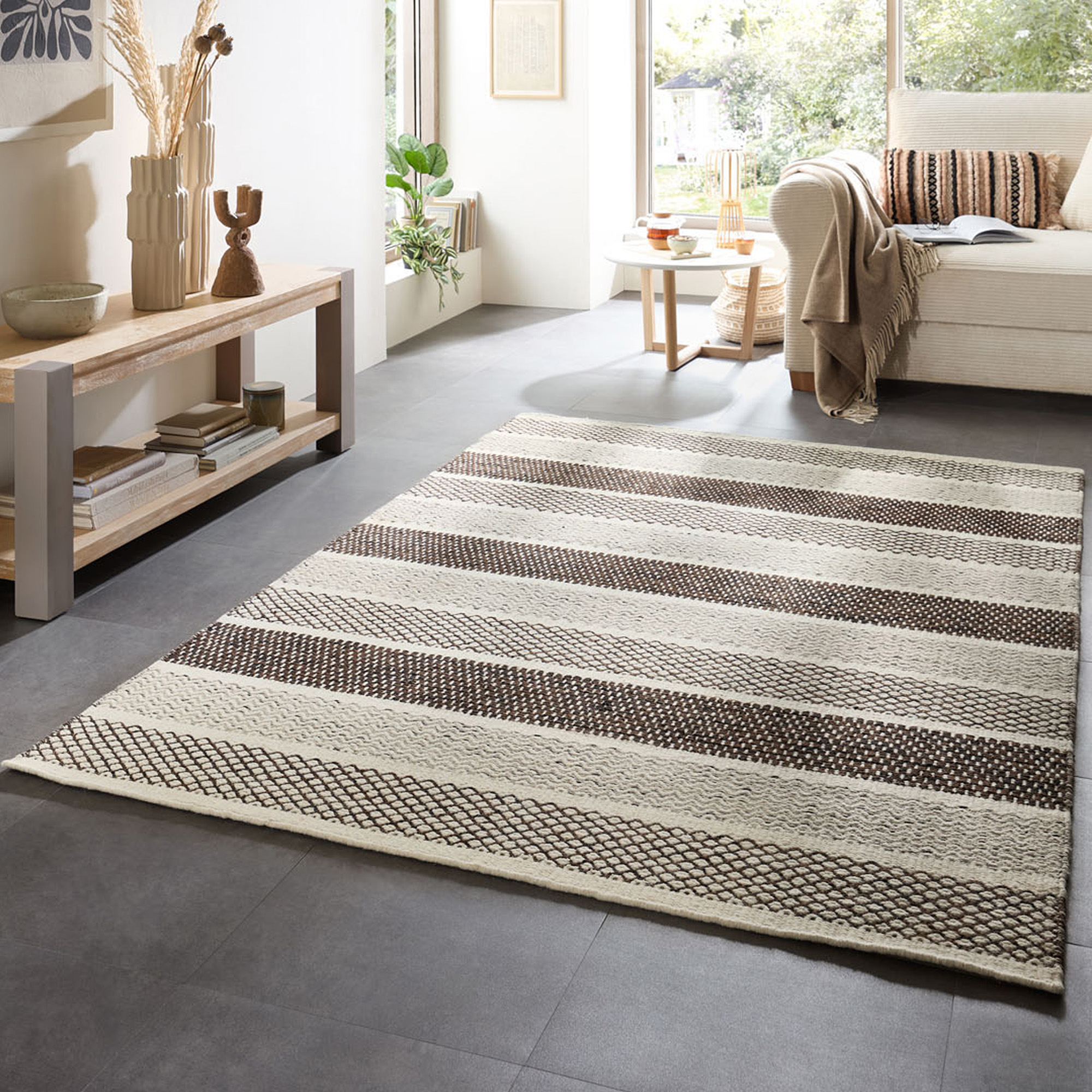 Tapis tissé main style scandinave - TRONDHEIM, THEKO