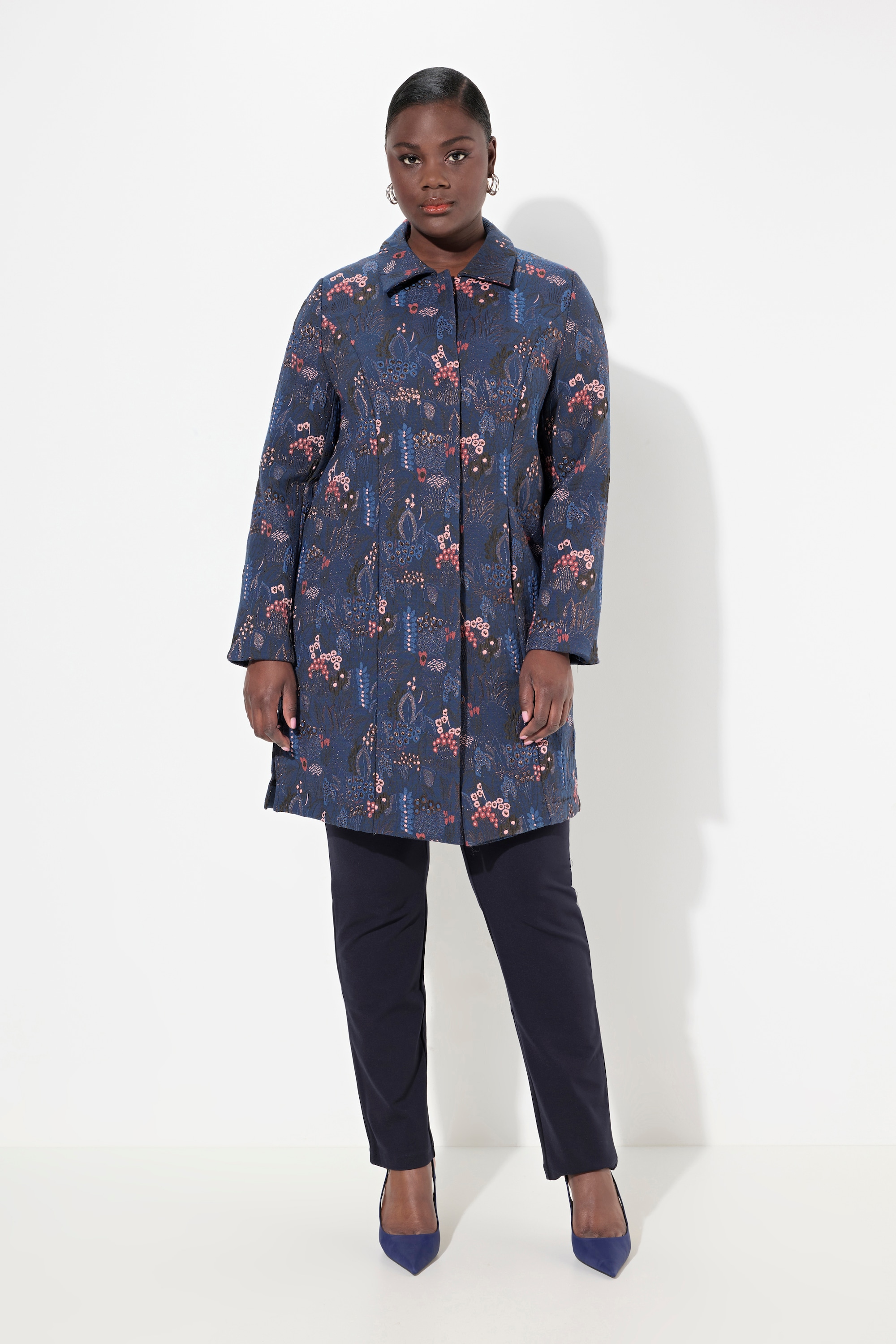 Veste Jacquard imprimé floral, ULLA POPKEN