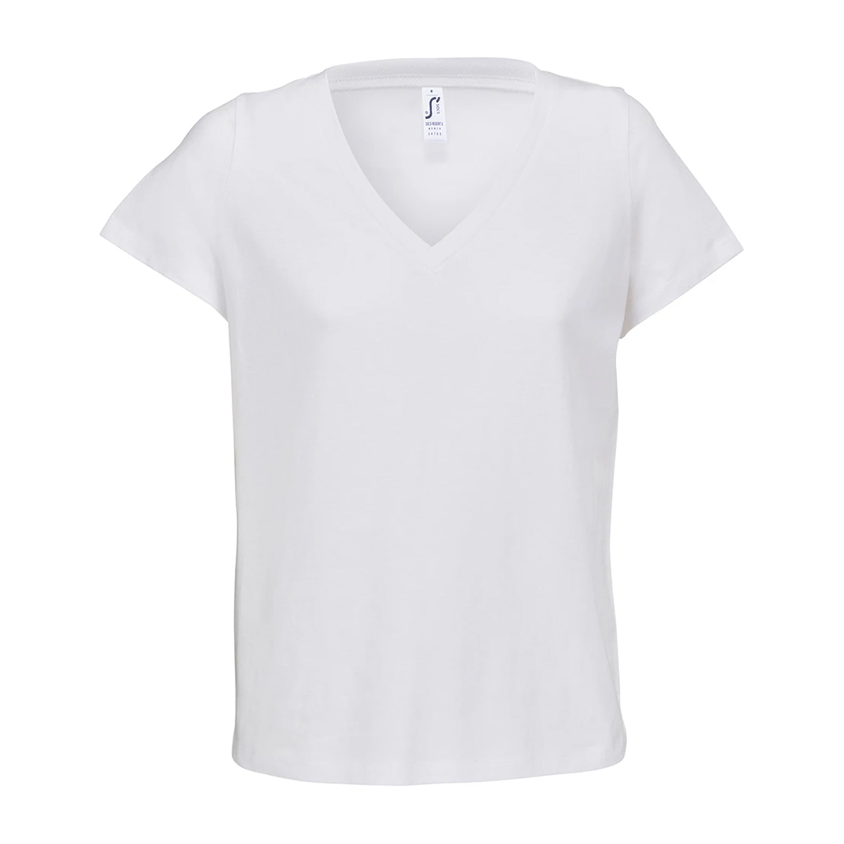 T-shirt uni manches courtes col V REGENT, SOLS