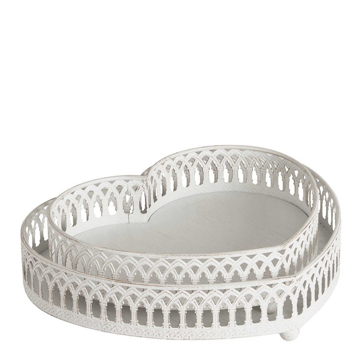 Set de 2 plateaux Cœur en métal, MATHILDE M