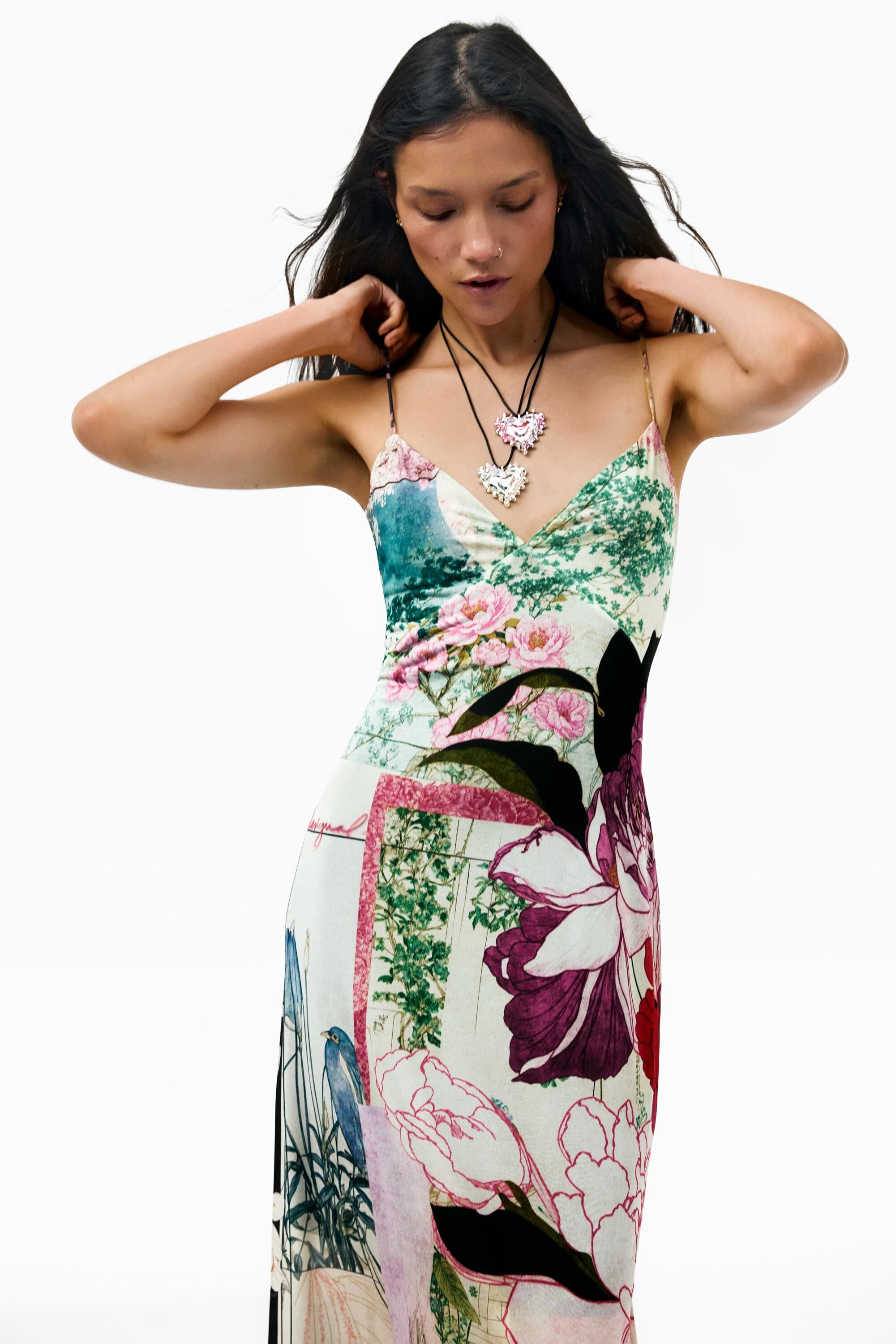 Robe à bretelles imprimée, DESIGUAL