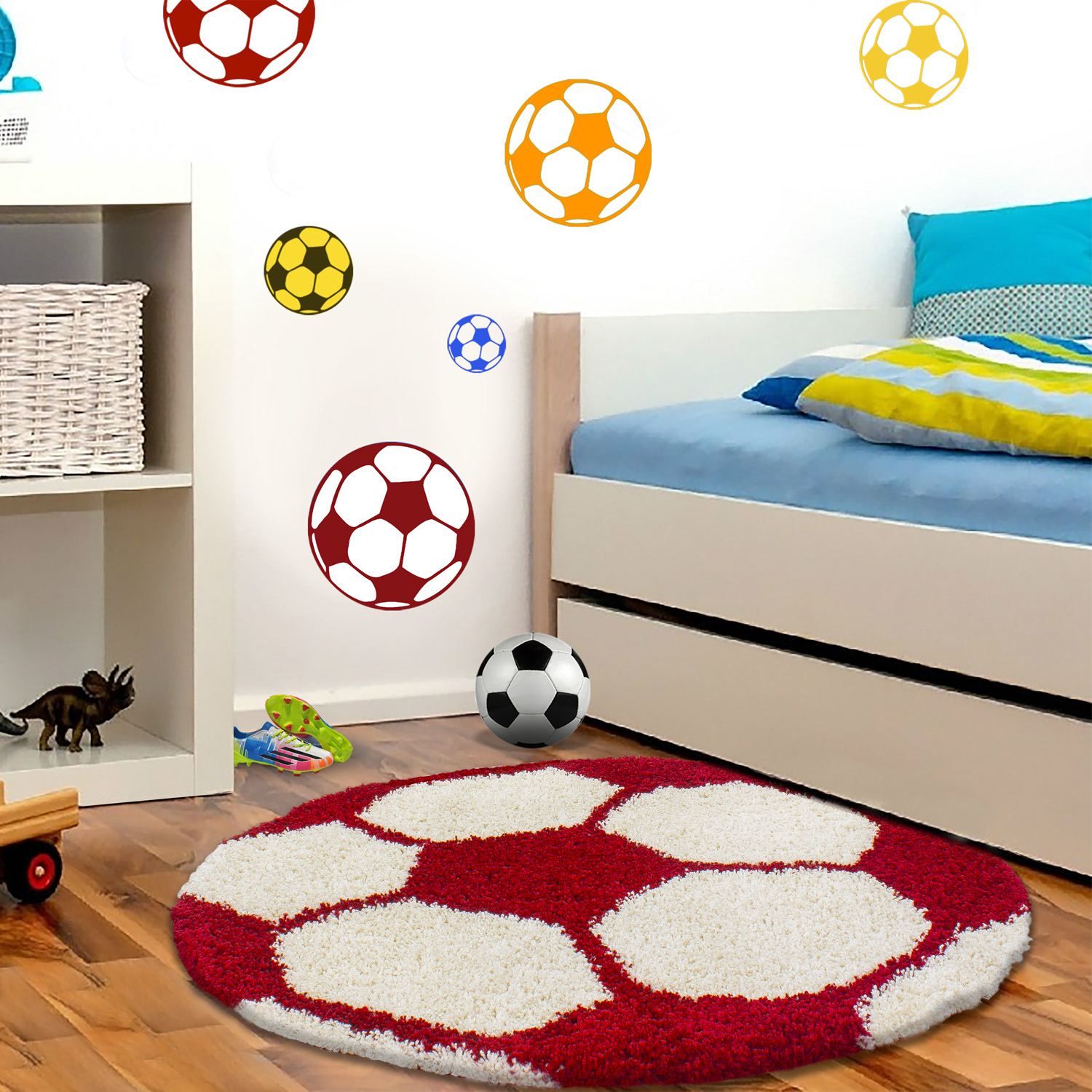 Tapis rond enfant motif ballon FUN, NAZAR RUGS