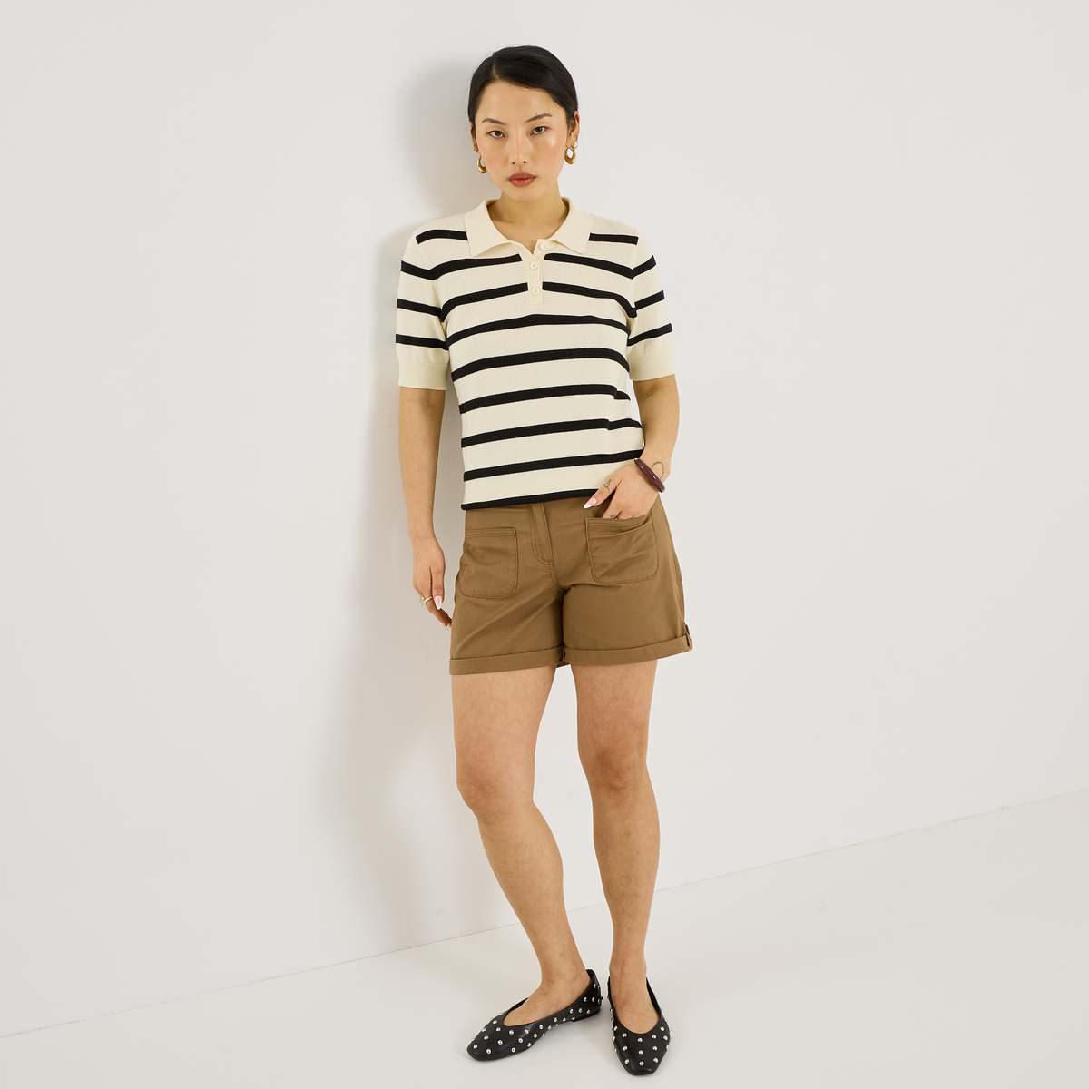 Short en toile, GRAIN DE MALICE