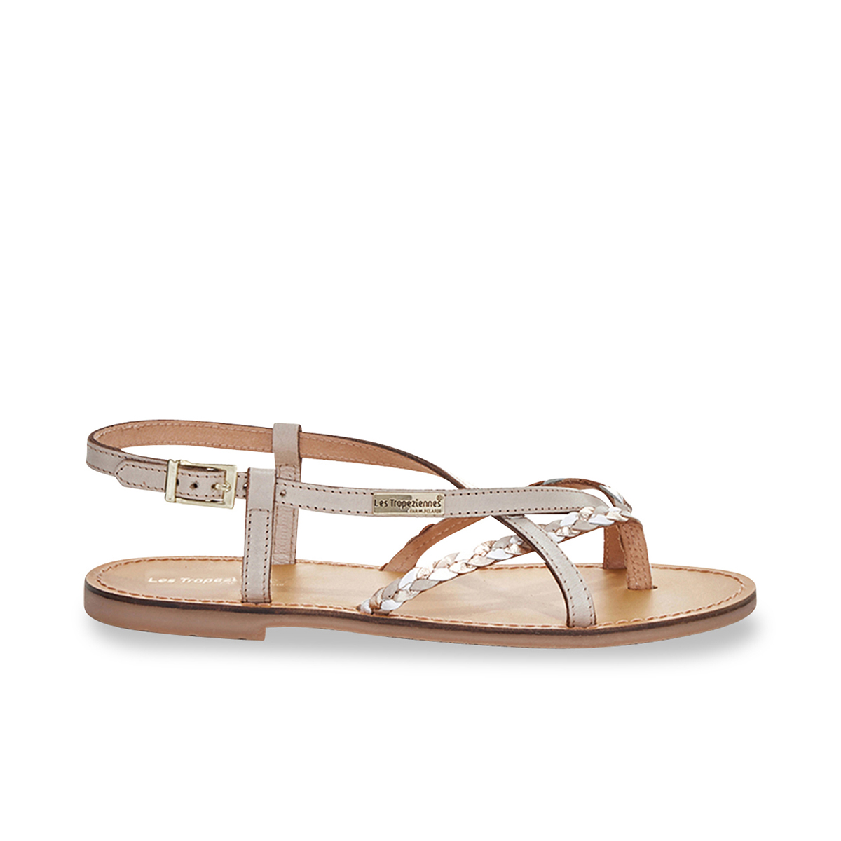 Sandales plates entre-doigt en cuir CHOU, LES TROPEZIENNES PAR M.BELARBI