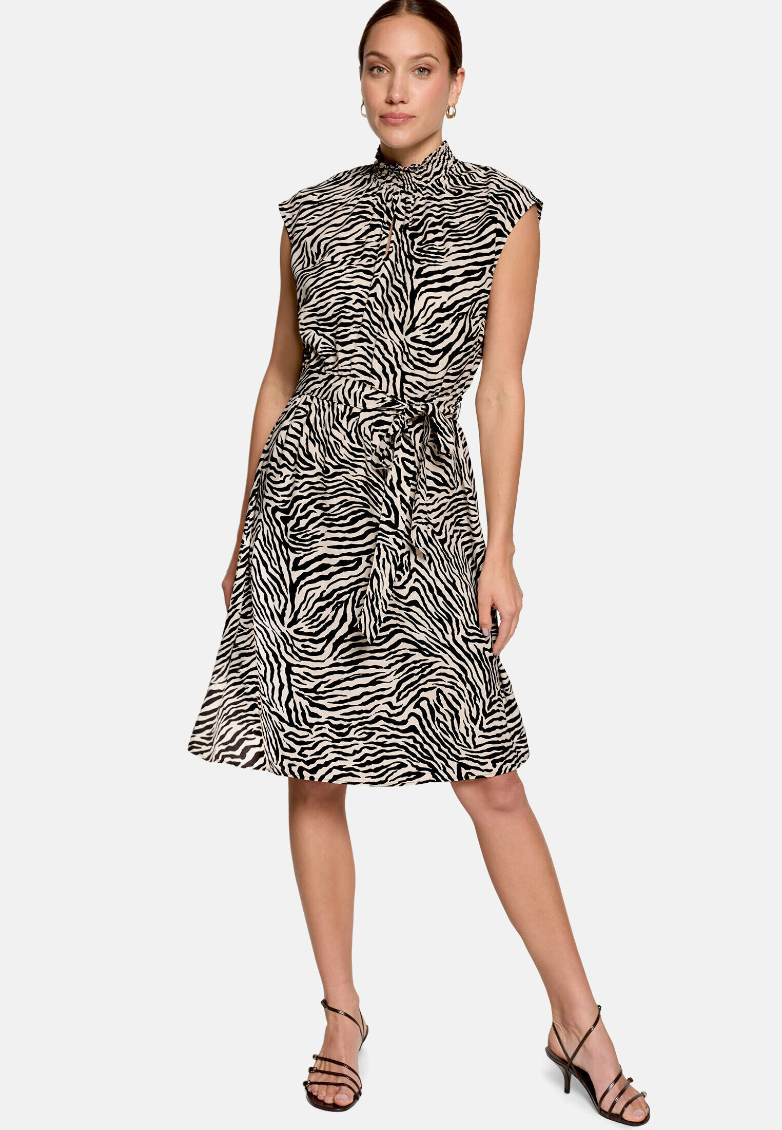 Robe longueur midi à imprimé, ZERO