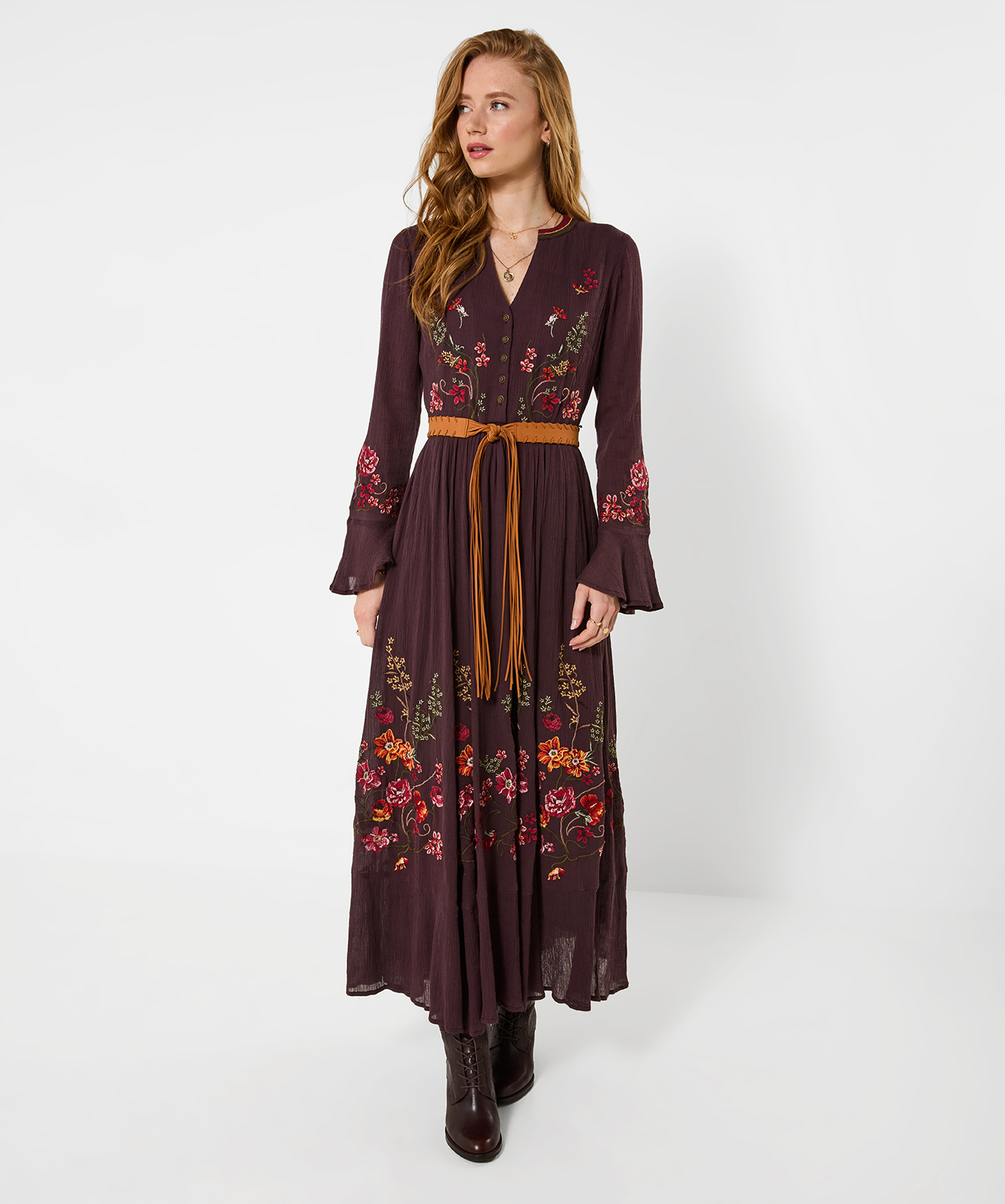 Magnifique Robe Longue Brodée Boutique, JOE BROWNS