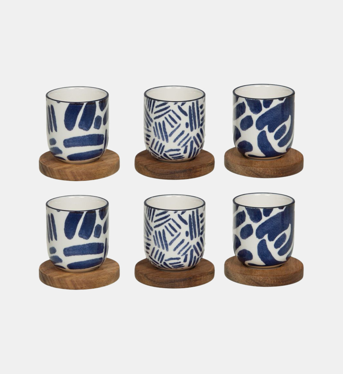 Coffret de 6 tasses et sous-tasses, TABLE PASSION