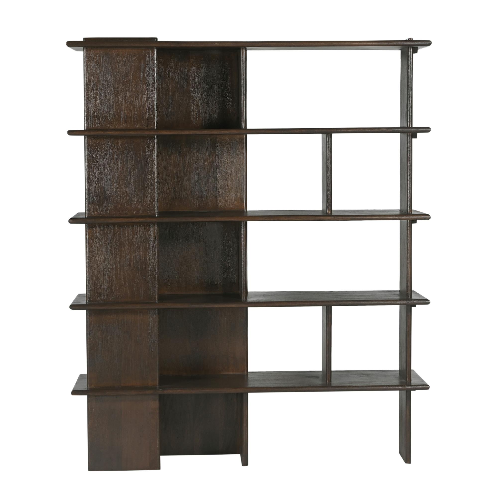 Bibliothèque déstructurée en bois marron 150 cm ALMA, PIER IMPORT