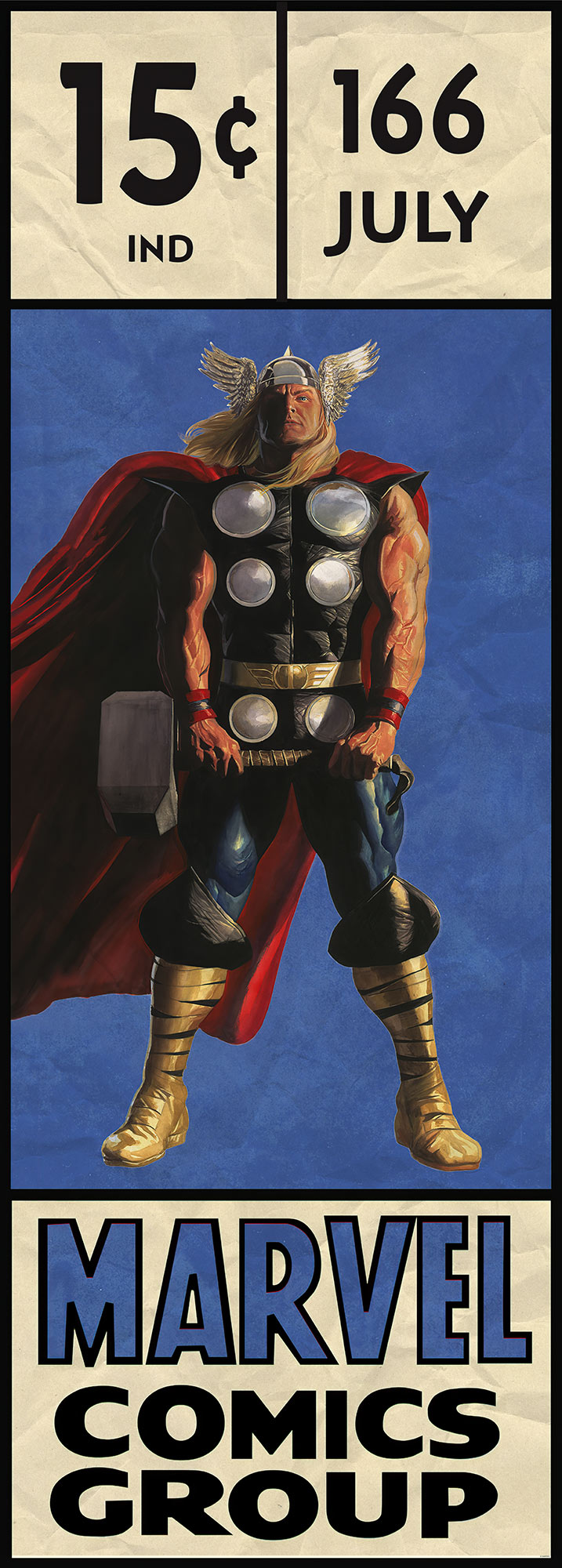 Papier peint Komar - Thor Retro Comic Box - 100 x 280 cm, HEXOA