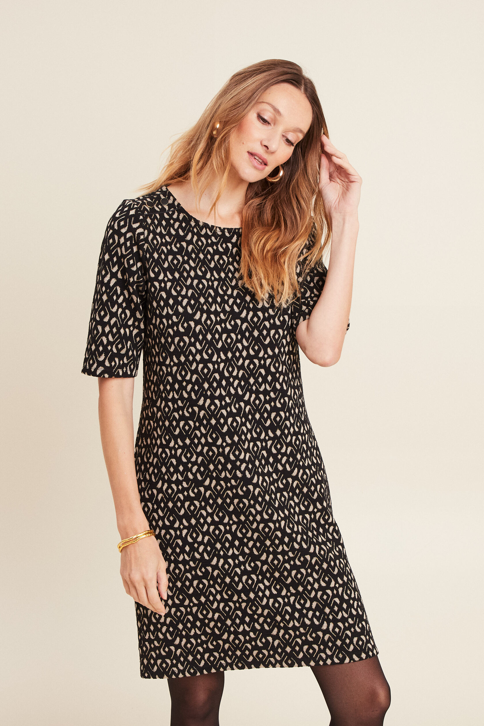Robe droite manches courtes, BREAL