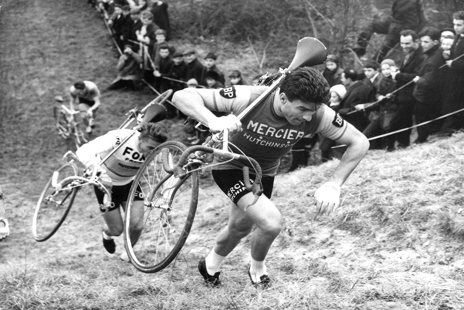 Tableau velo vintage course de vélo avec raymond poulidor, HEXOA