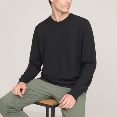 Merino Wool Jumper with Crew Neck, Made in Europe LA REDOUTE COLLECTIONS
