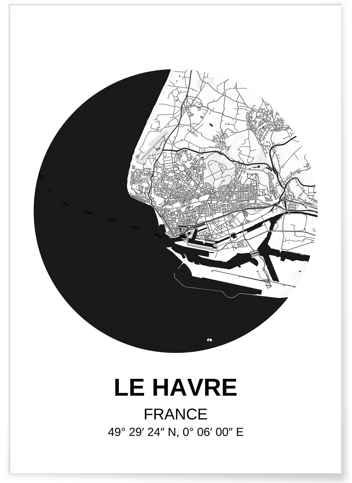 Affiche Carte Le Havre, L'AFFICHERIE