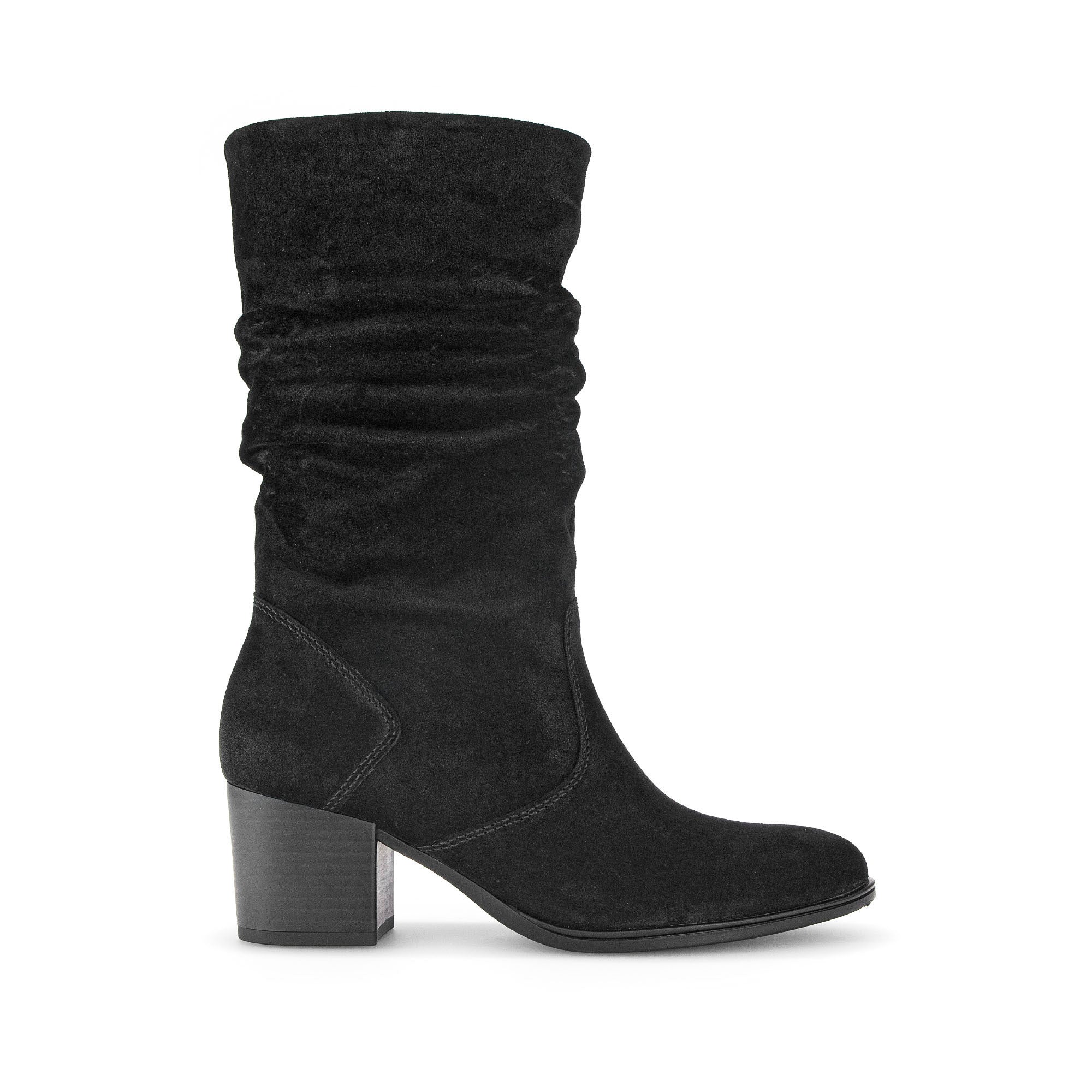 Bottines en cuir à talon décroché block, GABOR