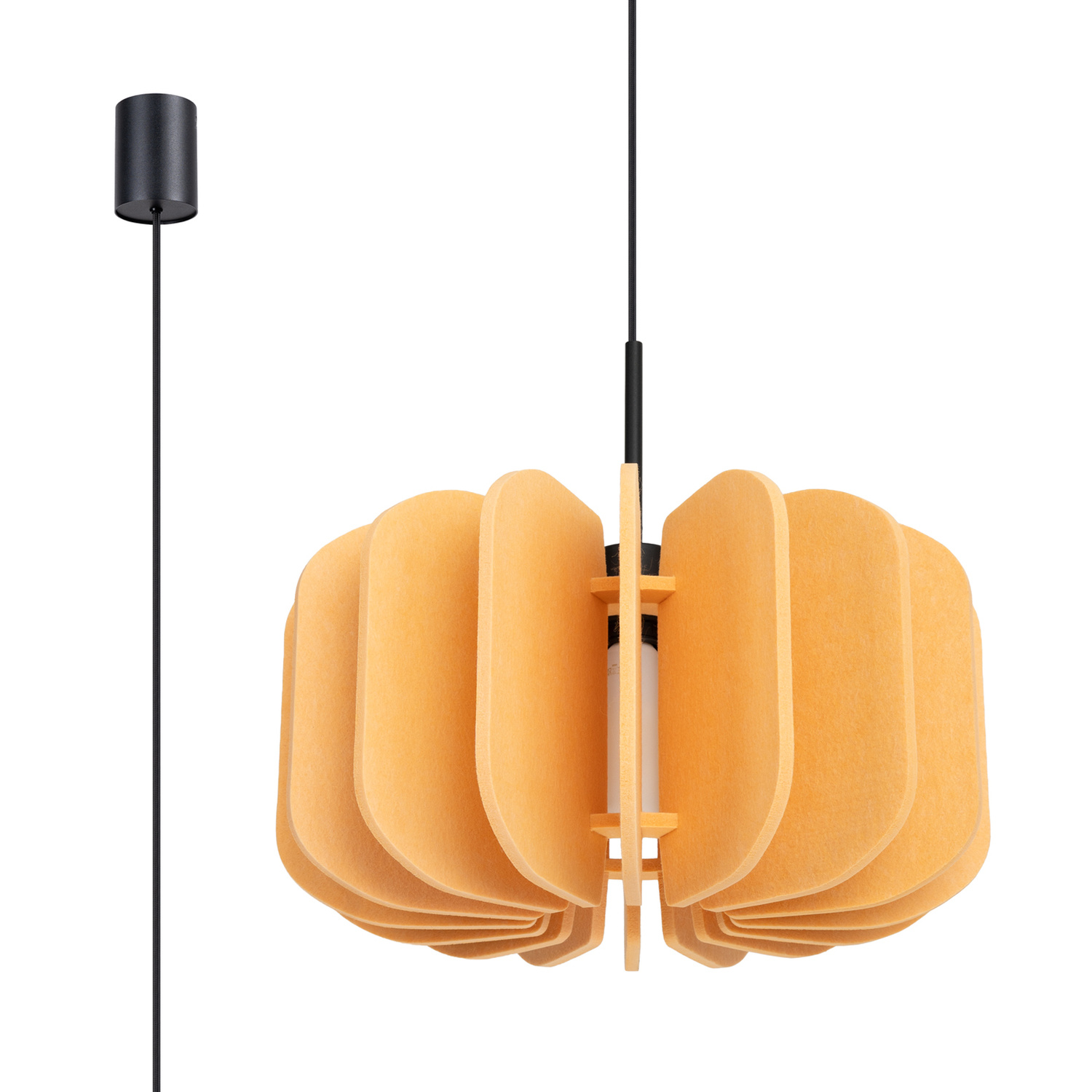 Suspension Feutre Jaune E27 1 Mula, EDEN