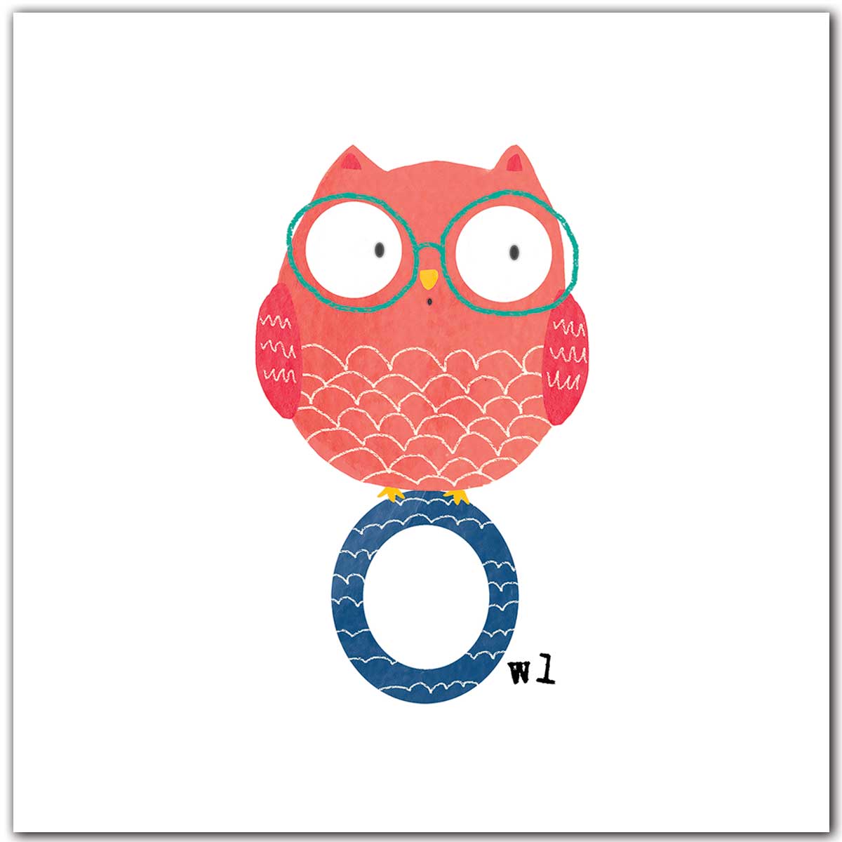 Affiche enfant o comme owl, HEXOA